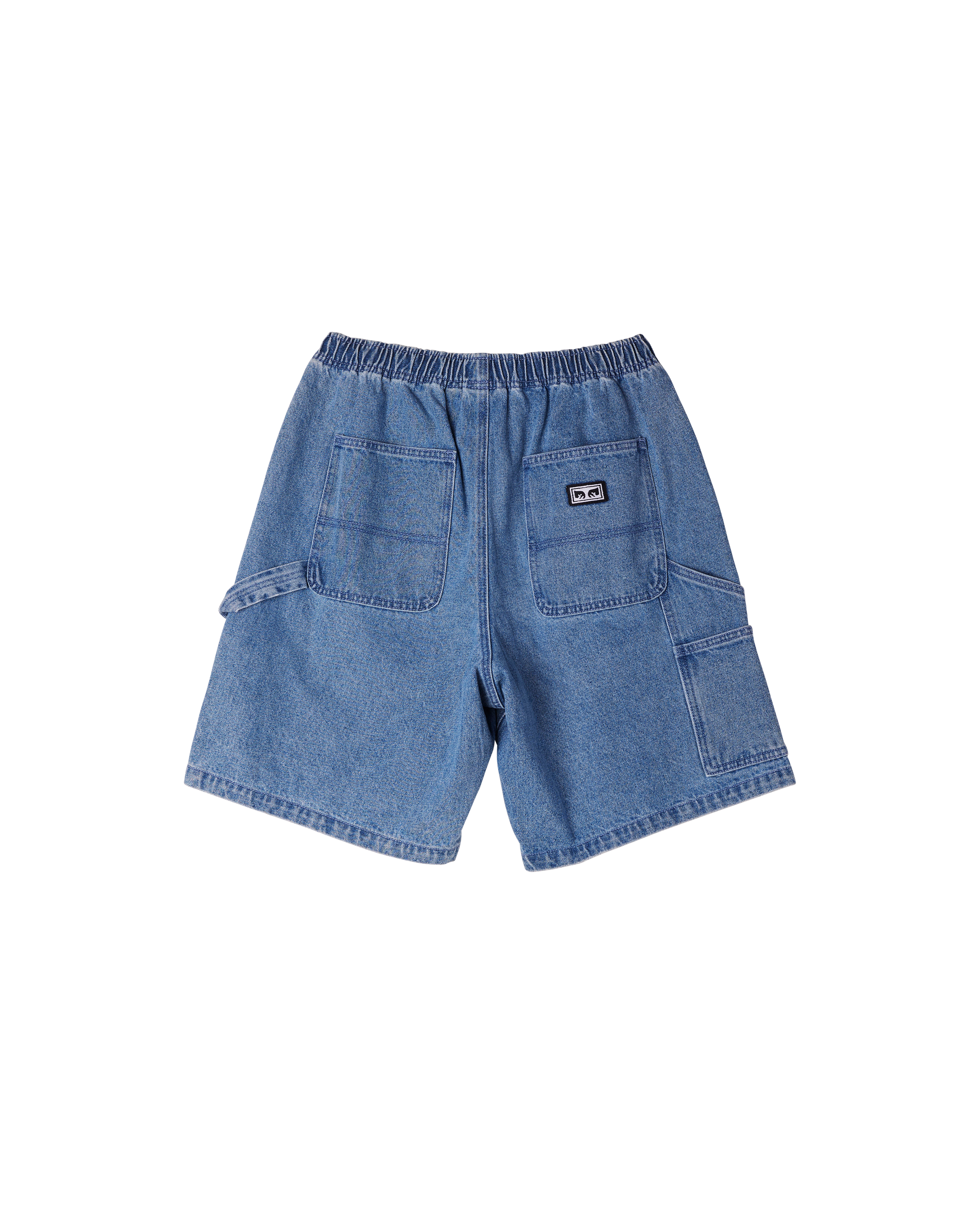obey easy denim carpenter short light indigo (zoomed)