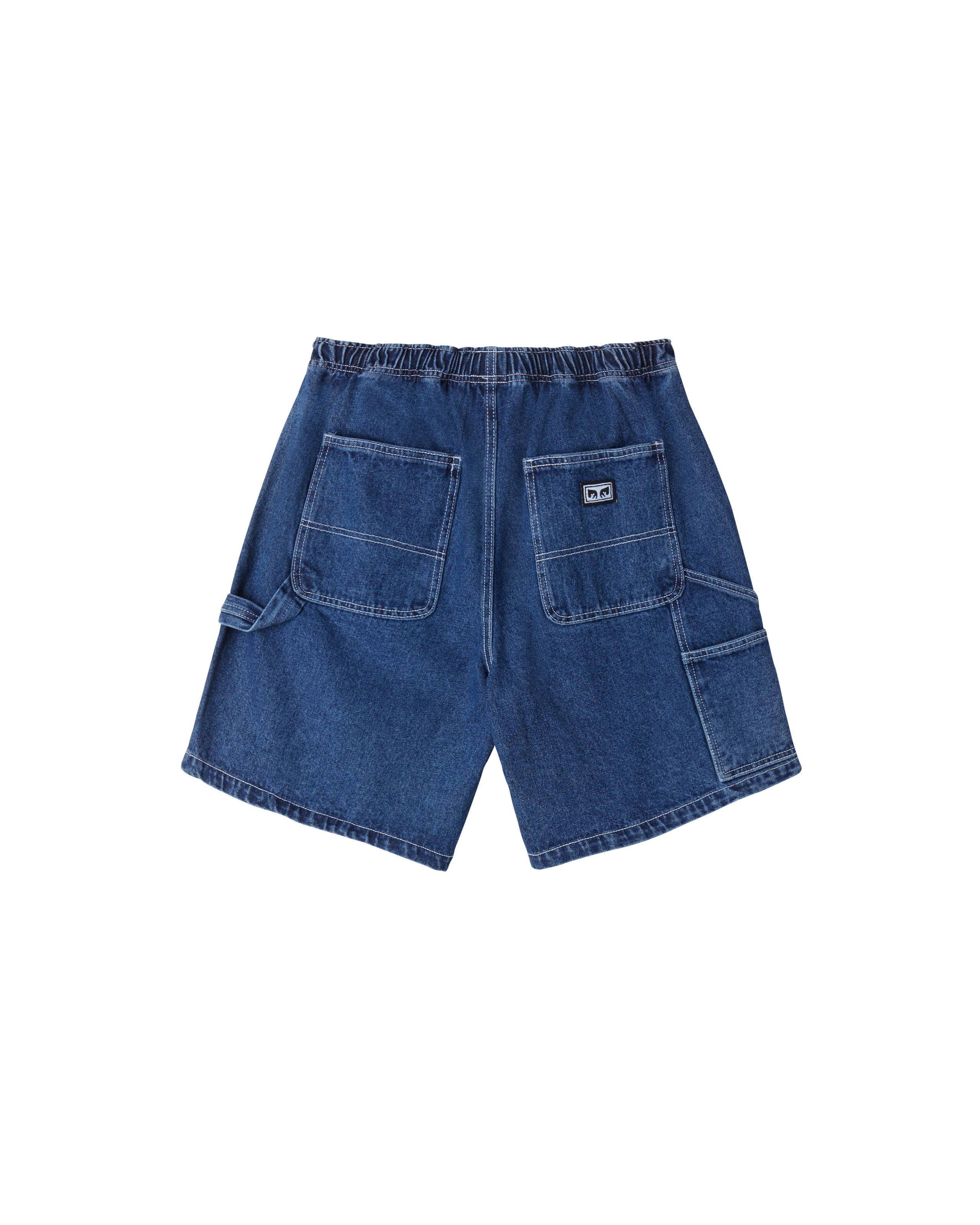 obey easy denim carpenter short stone wash indigo