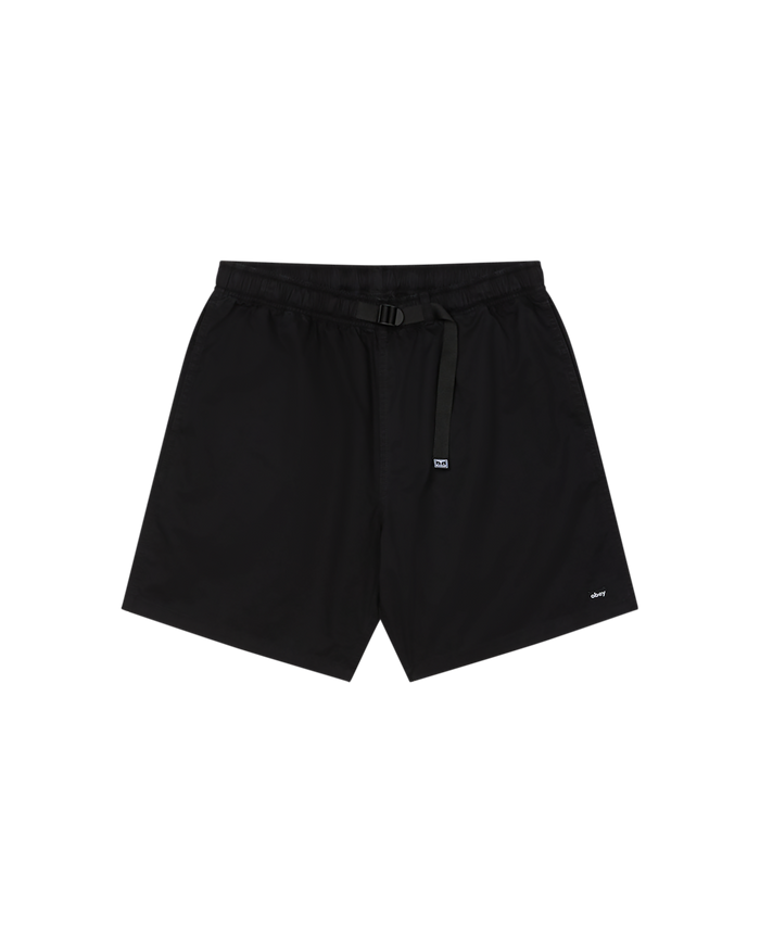 obey easy gravel trail short black faded wash