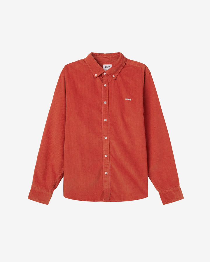 GRAFTON CORD SHIRT MINERAL RED