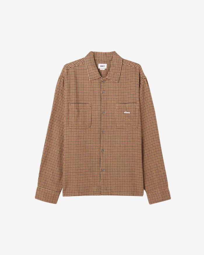 obey tucker shirt irish cream multi