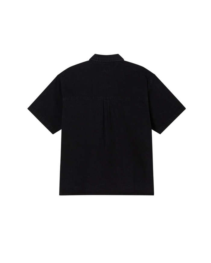 obey bigwig denim ss shirt faded black