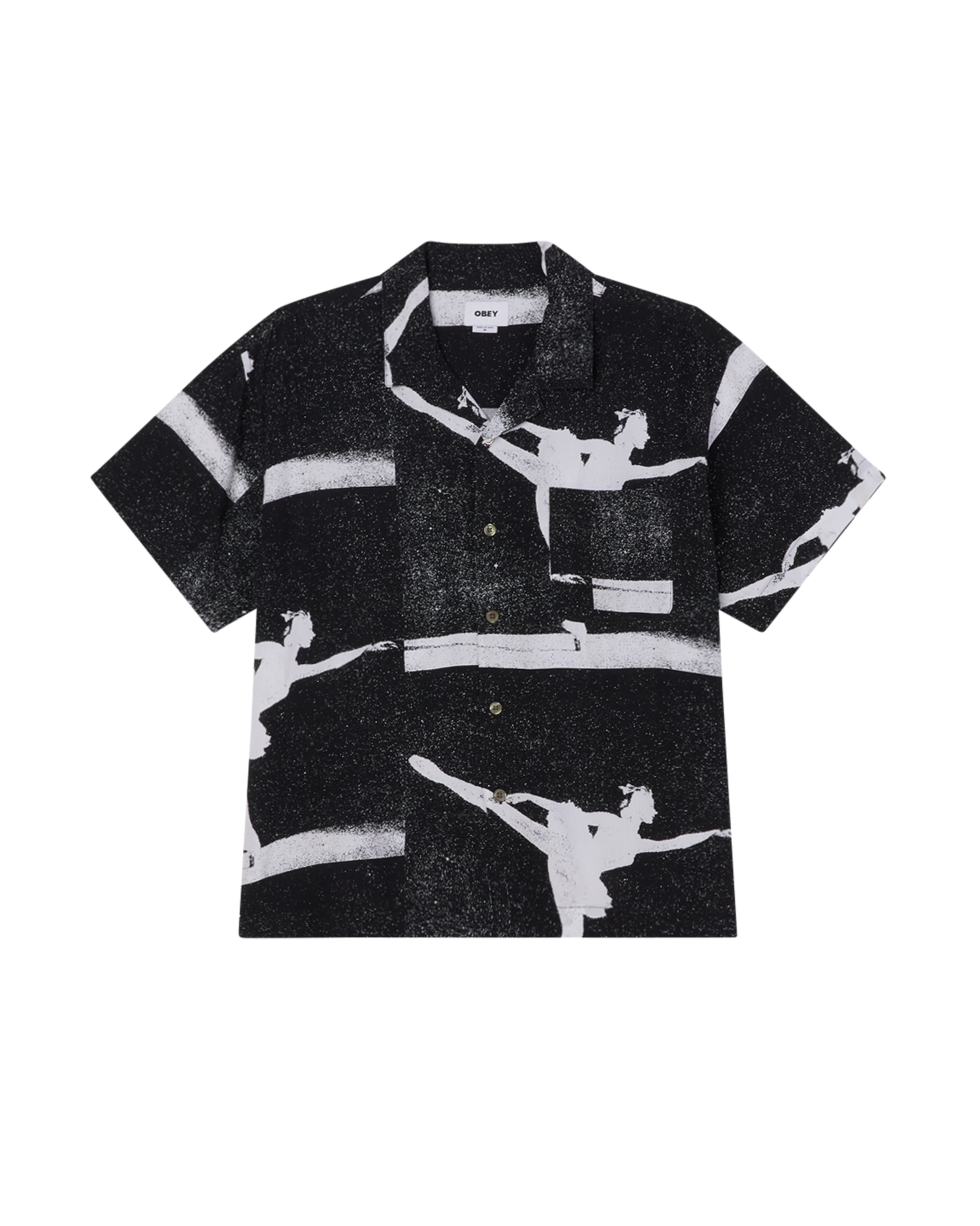 obey jacques ss shirt black multi