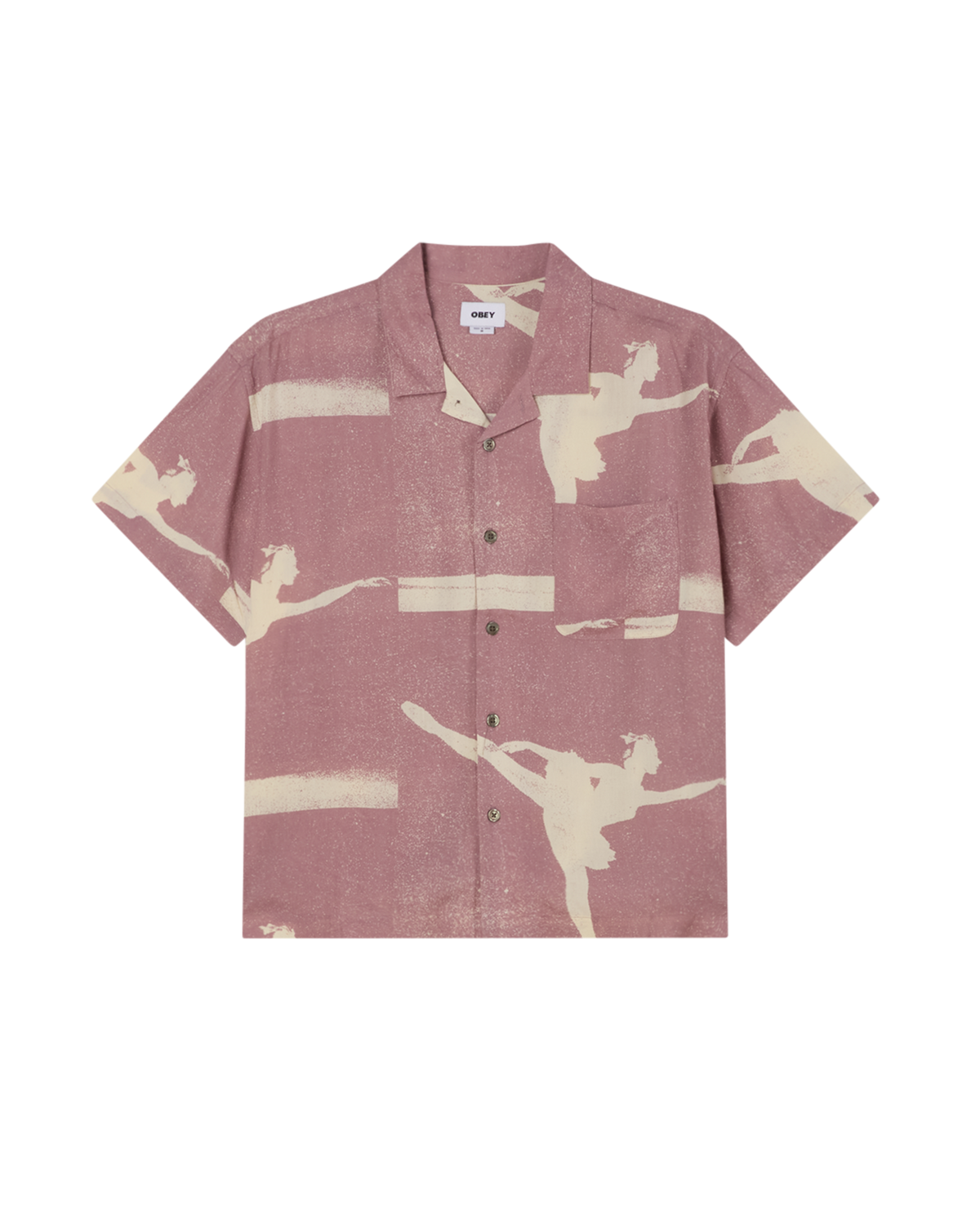 obey jacques ss shirt mauve multi