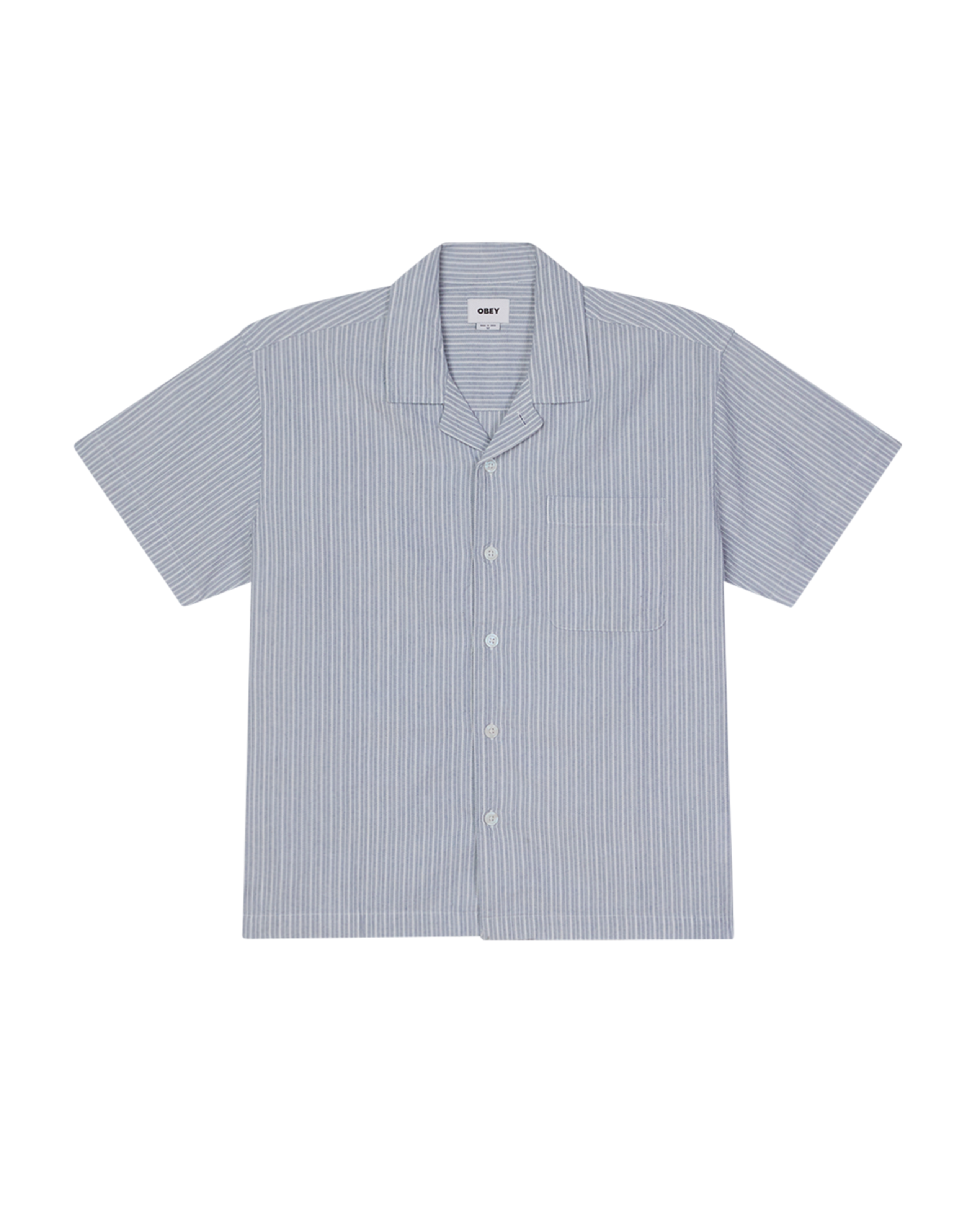 obey reducer ss shirt blue fog multi