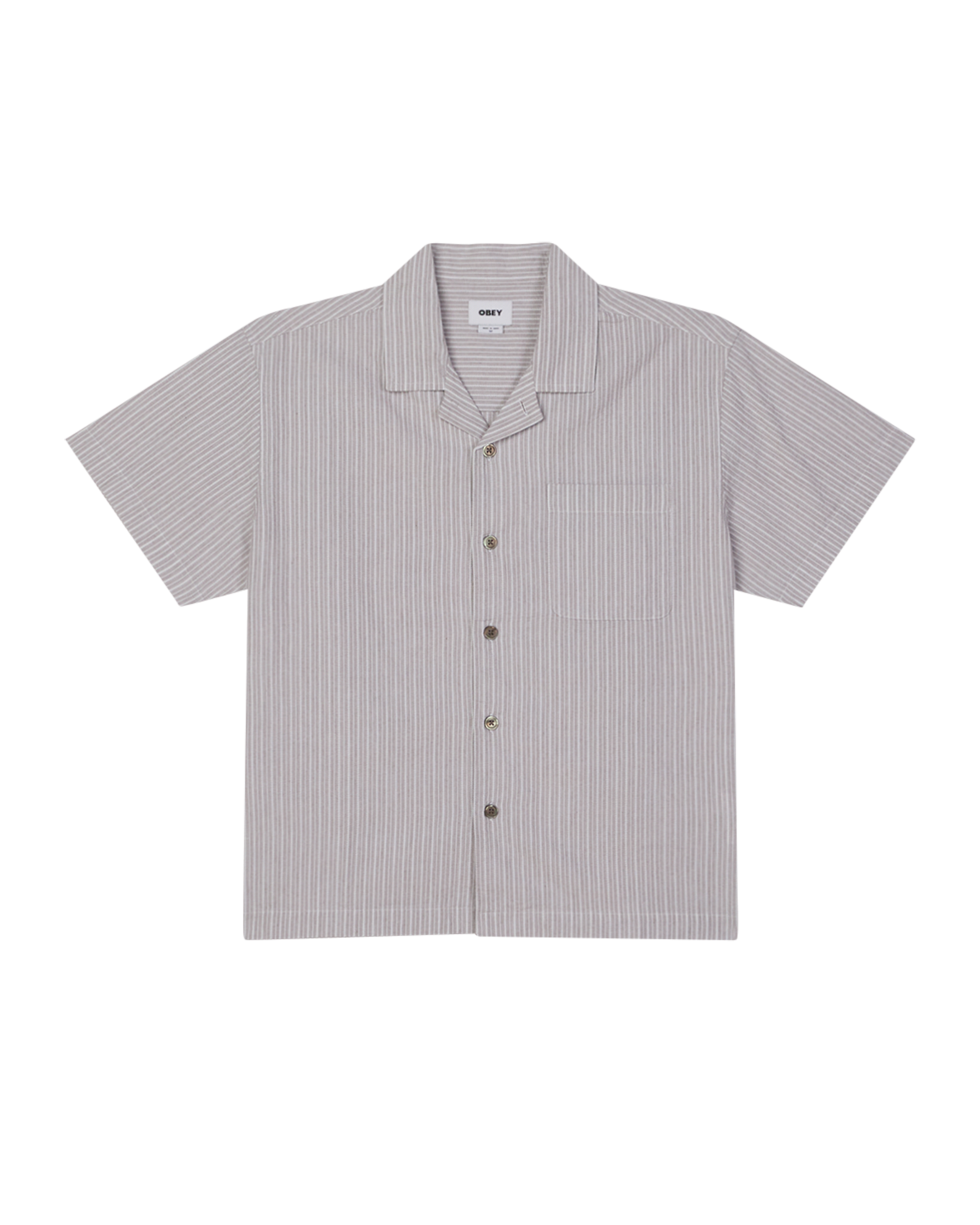 obey reducer ss shirt brown multi