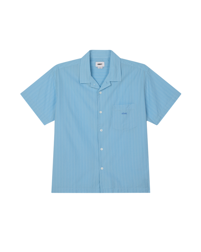 obey rizzo ss shirt cerulean multi