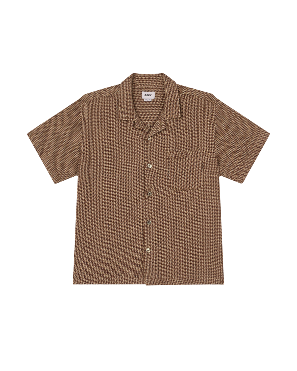 obey horace ss shirt unbleached multi