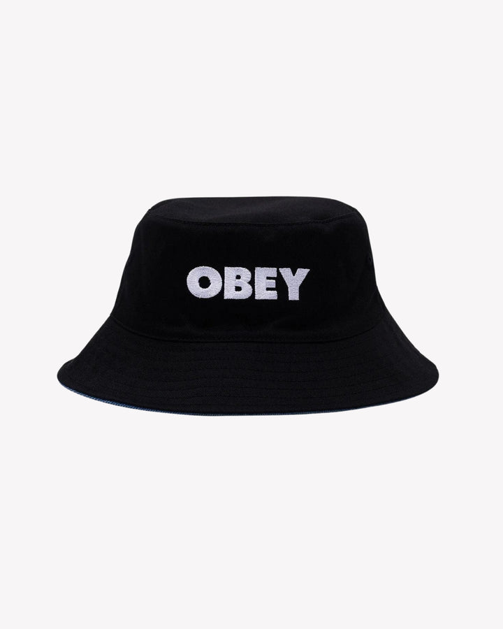 OBEY REVERSIBLE BUCKET HAT BLACK