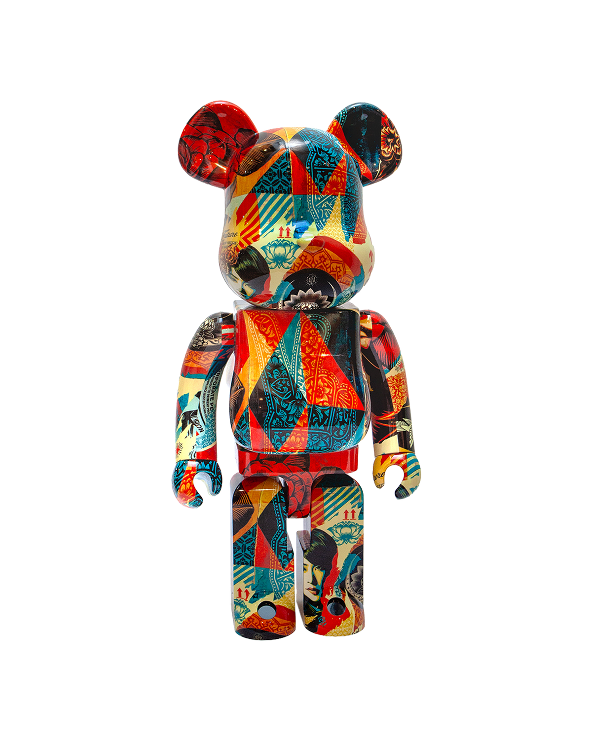 Shepard Fairey collage BEARBRICK 1000% (zoomed)