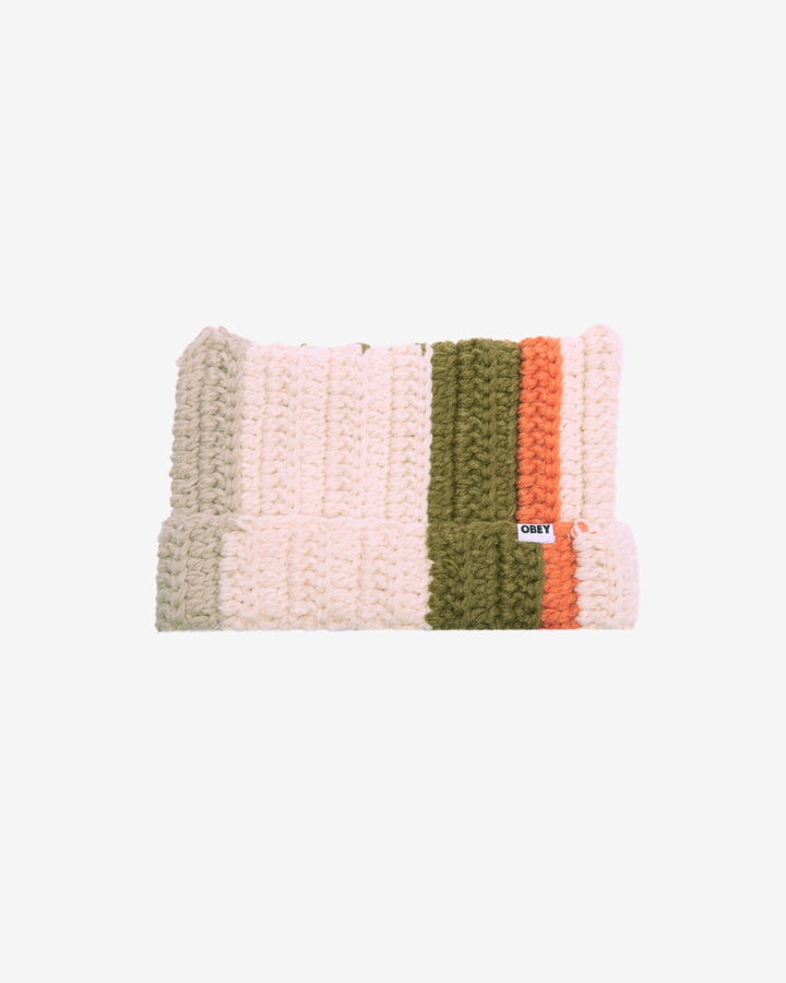 CROCHET CAT EAR BEANIE CREAM MULTI