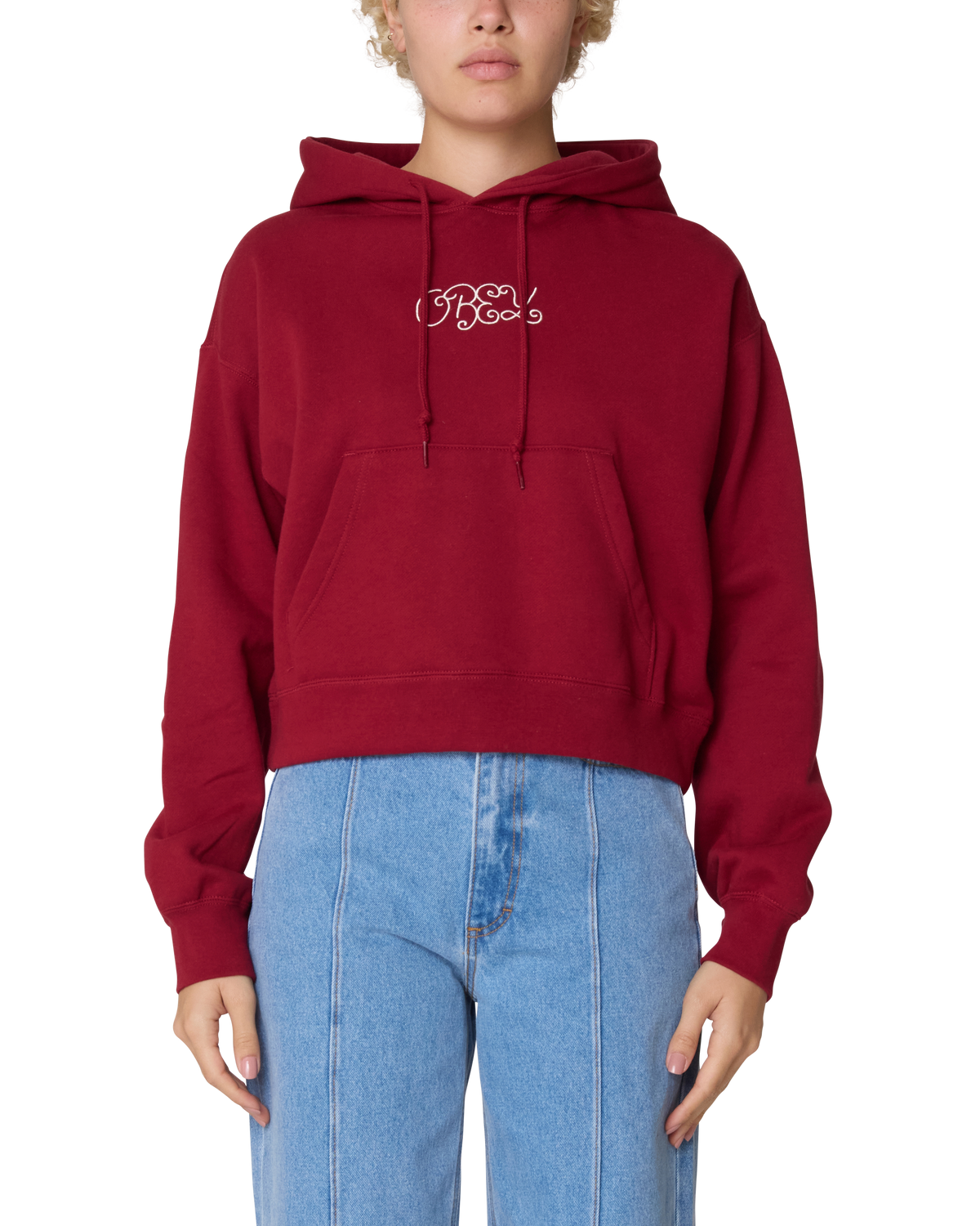 obey-handwriting-cropped-pullover-rhubarb (zoomed)