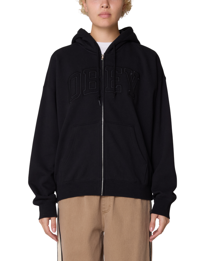 COLLEGIATE BAGGY ZIP HOOD