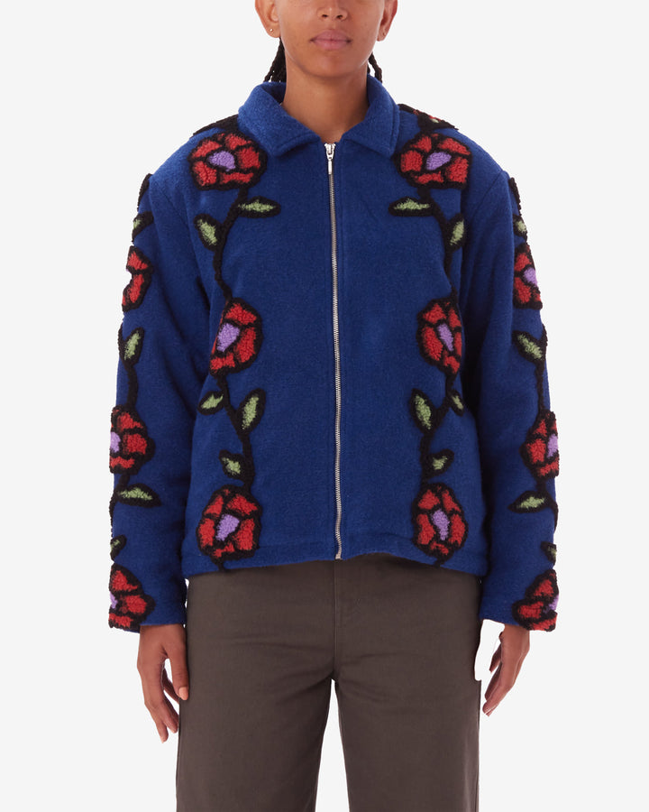 FIELDS JACQUARD SHERPA JACKET DEEP BLUE MULTI