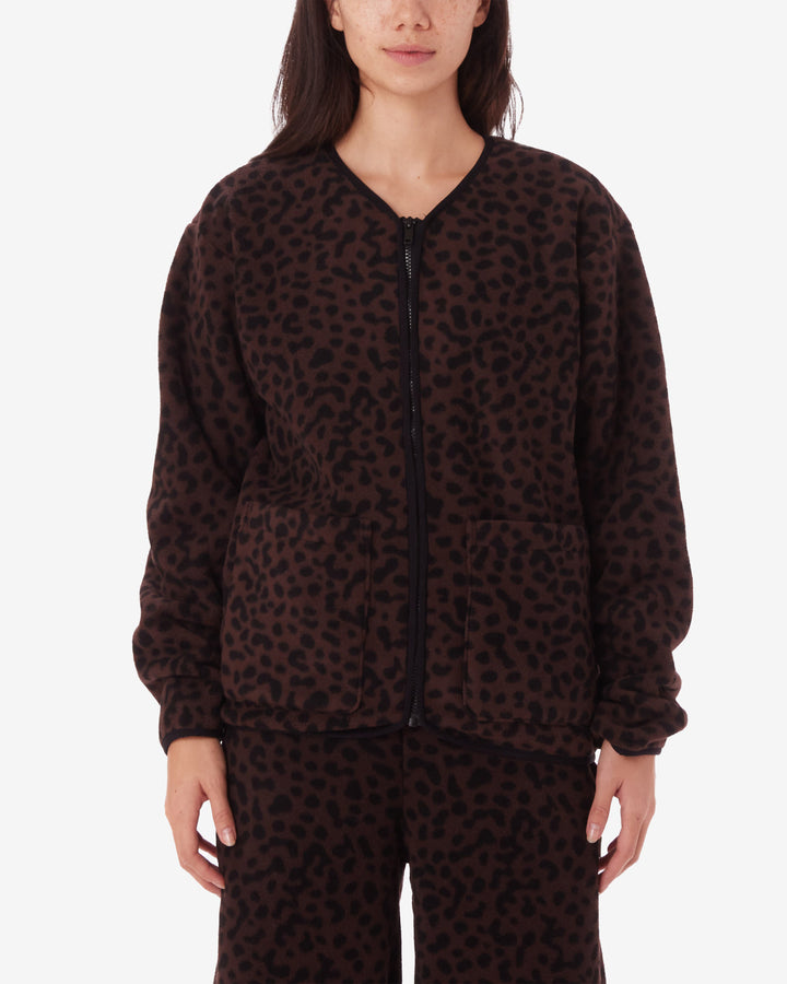 DOTTIE LINER JACKET JAVA BROWN MULTI