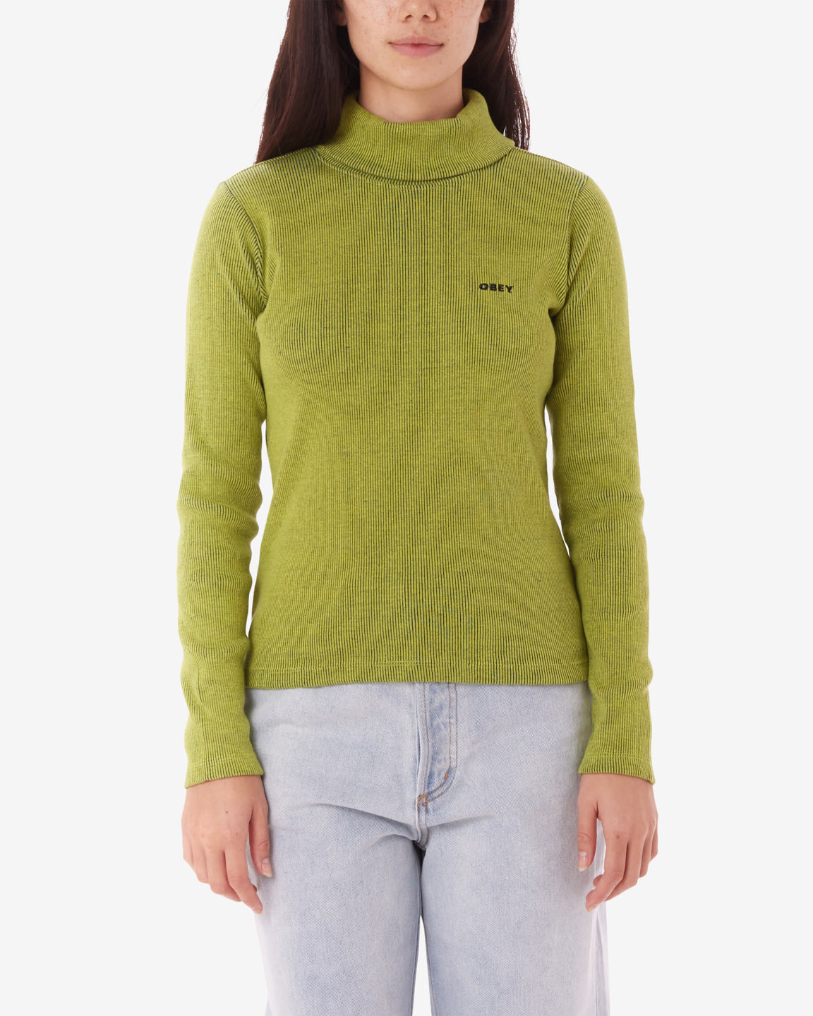 obey alias turtleneck lime multi