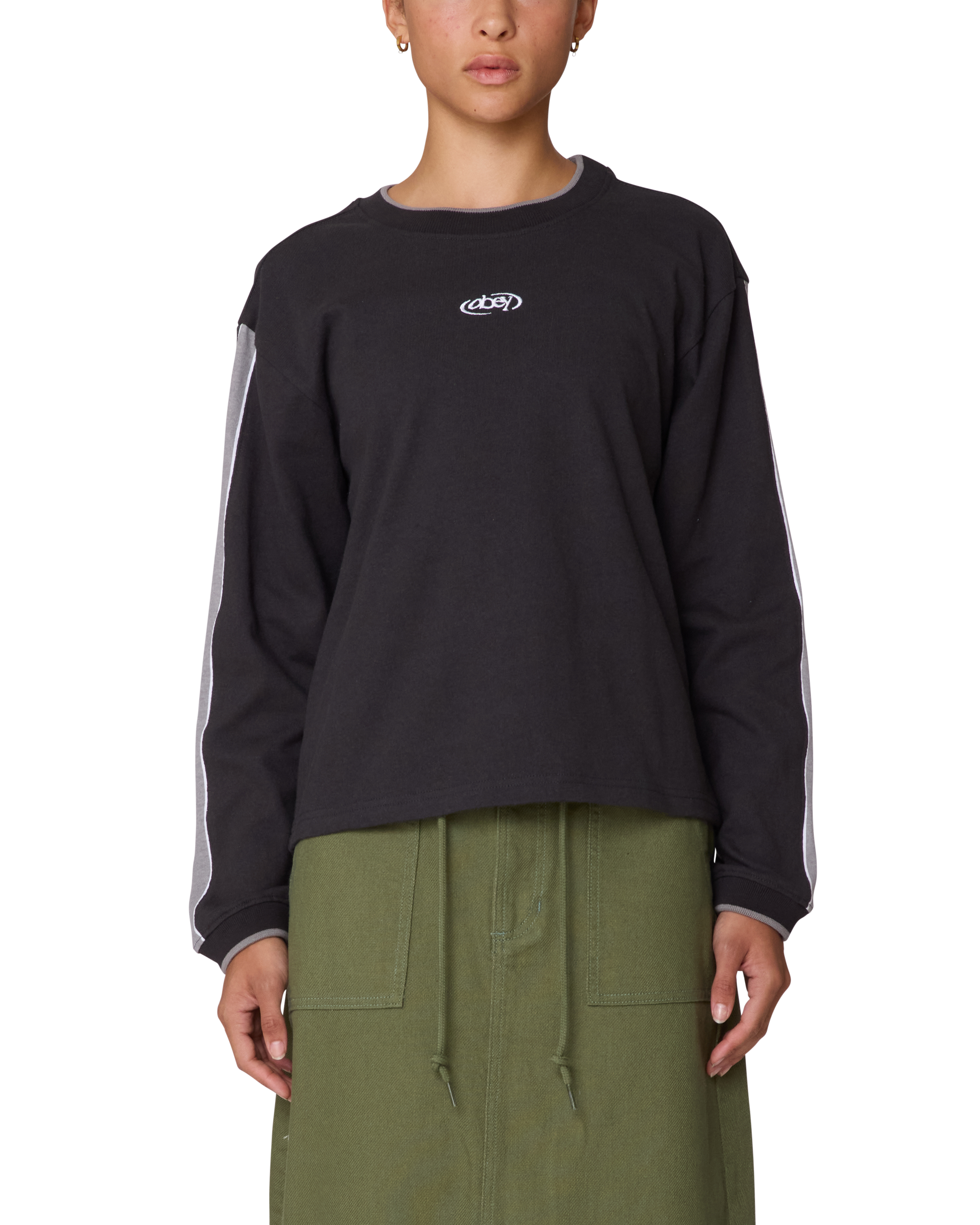 RALLY SLEEVE STRIPE LS TOP
