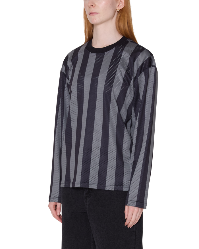 obey-bounds-mesh-ls-stripe-shirt-black-multi - alternate view