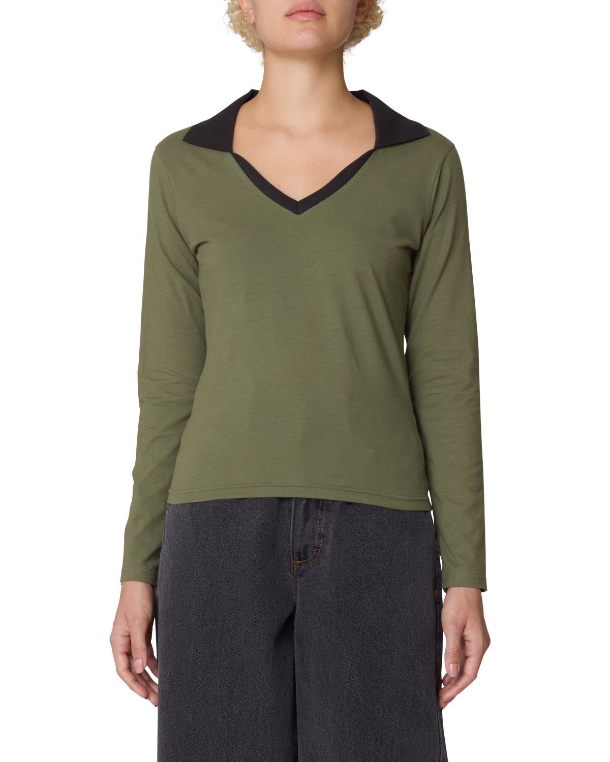 obey-medea-collared-ls-polo-olive