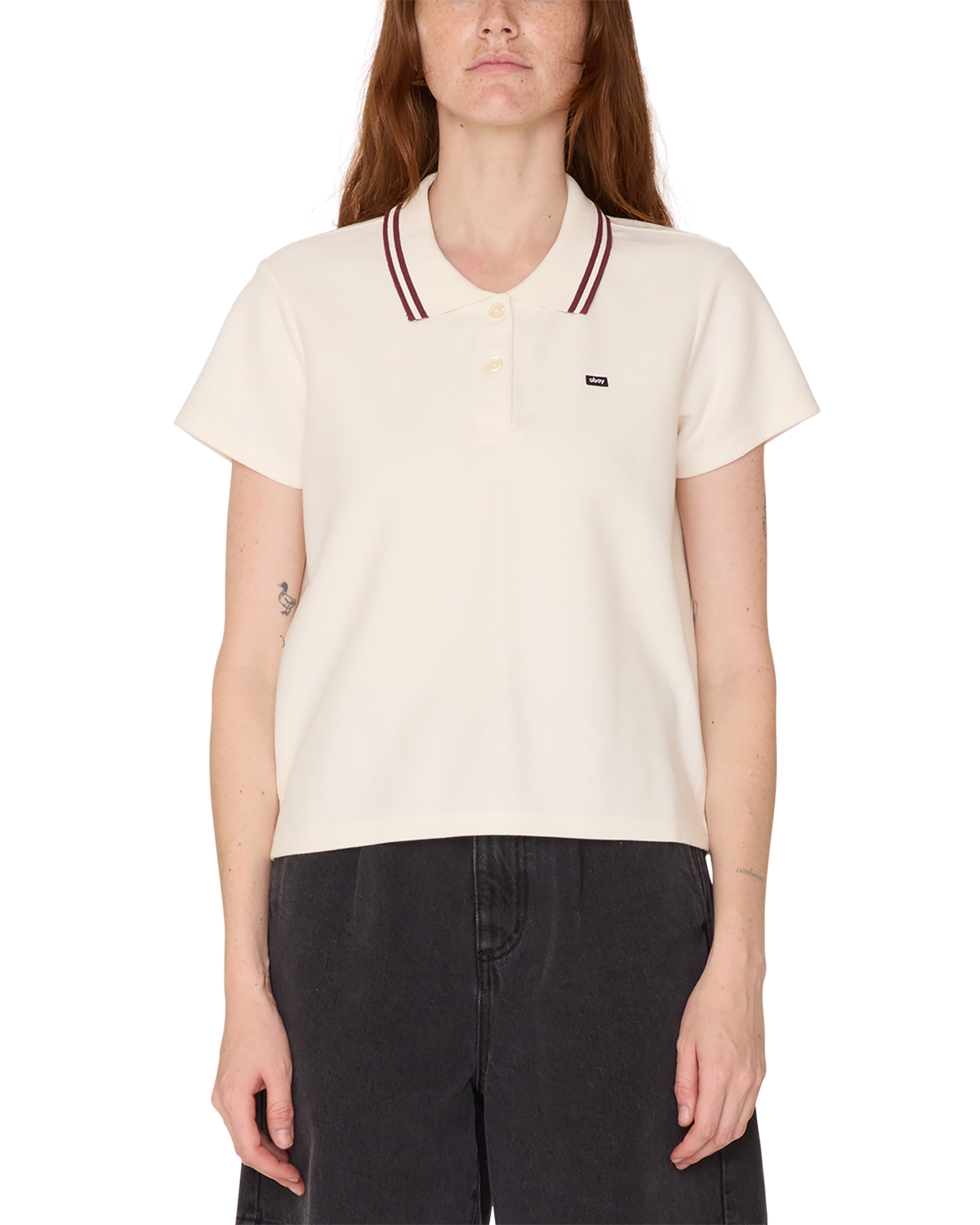 obey dual polo marshmallow