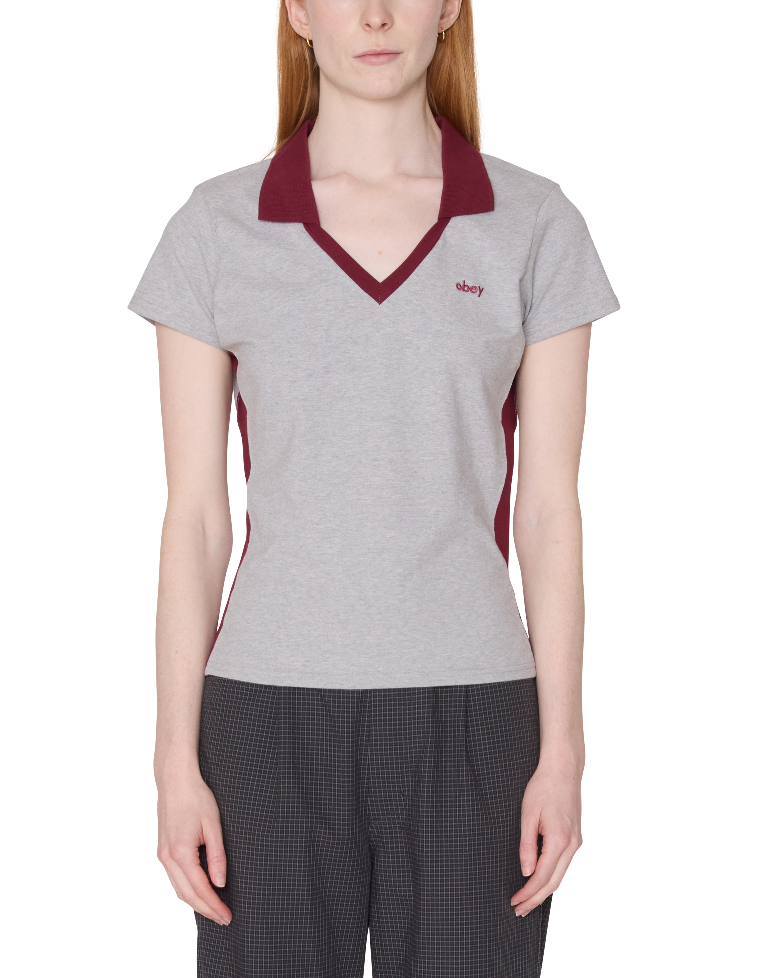obey-meredith-polo-grey-heather (zoomed)