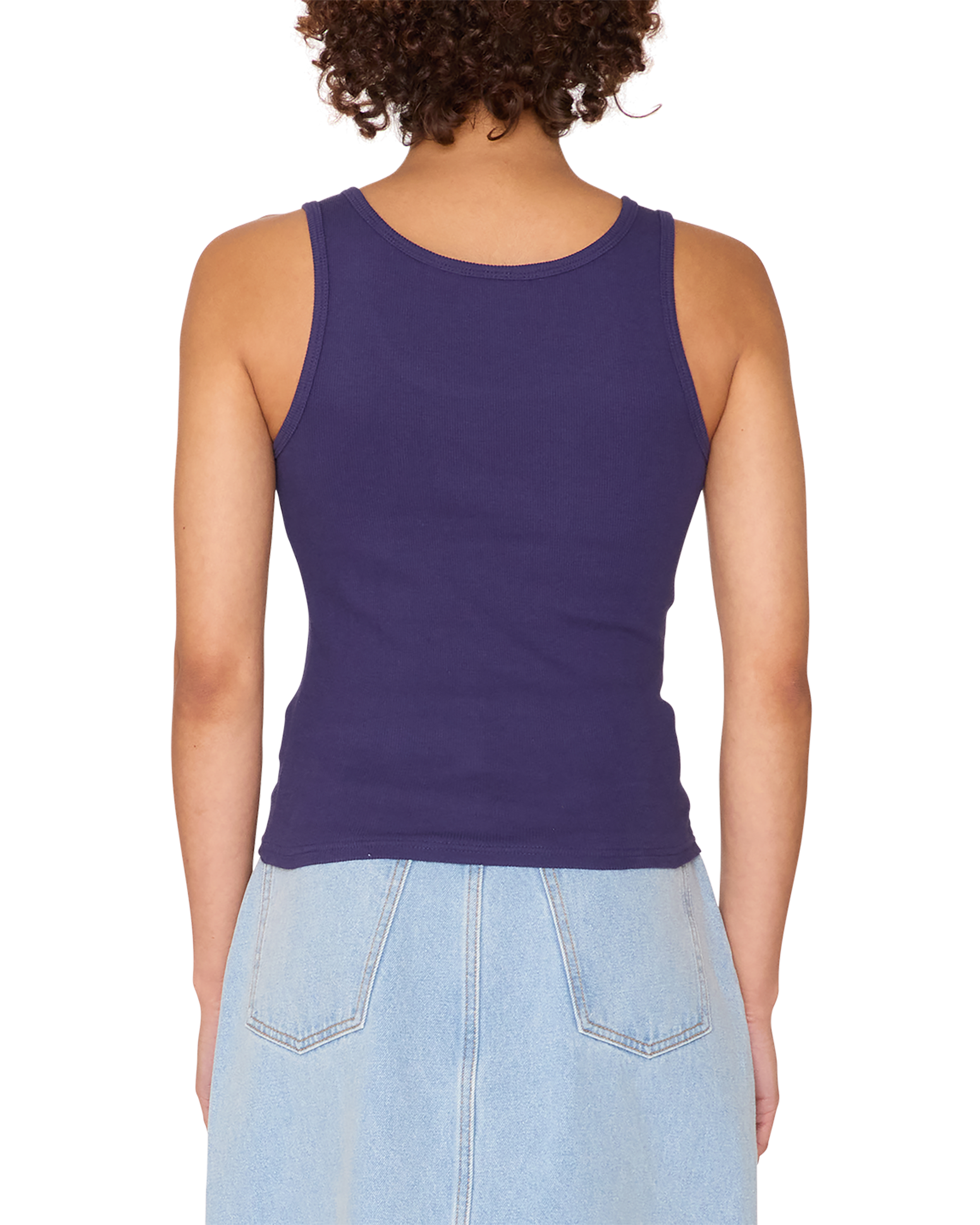 obey ribbon rib tank deep blue