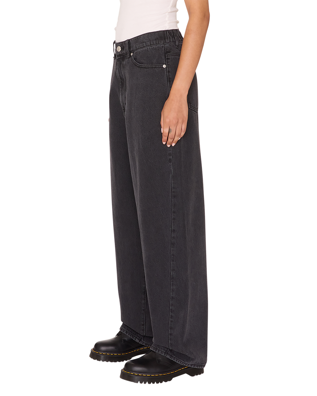 obey leah iii baggy denim black ash