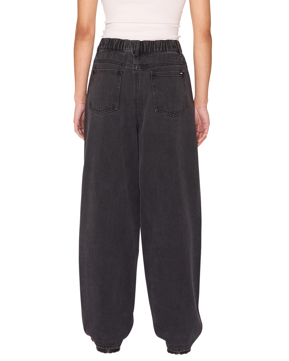 obey leah iii baggy denim black ash