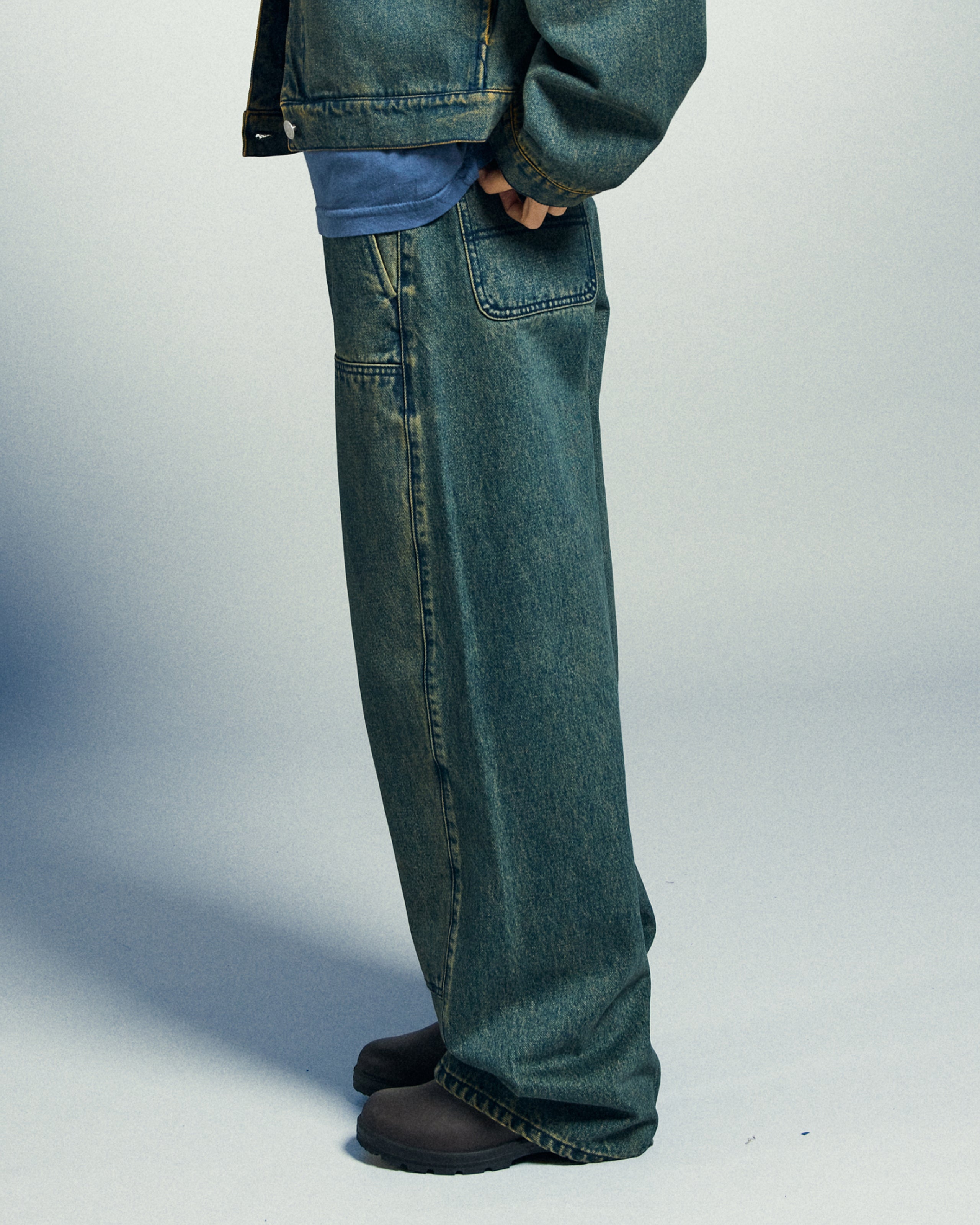 LEAH III BAGGY DBL KNEE DENIM