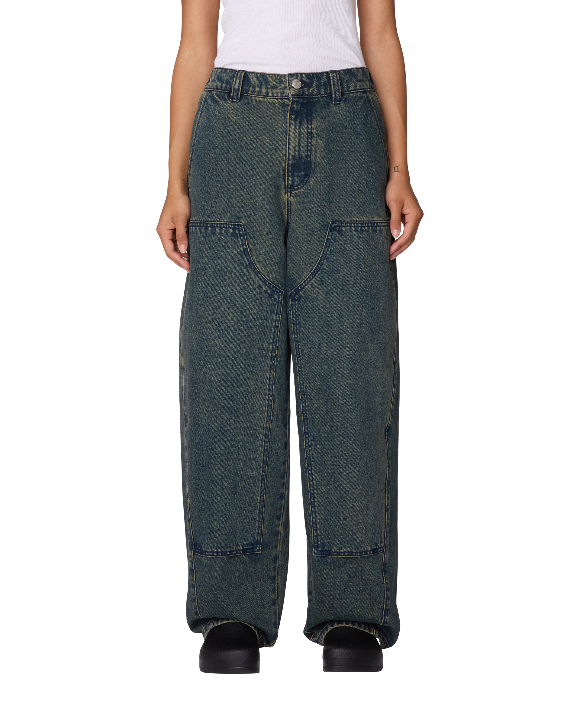 パンツ BEEDEN L EYELET SEMI LOOSE DENIM LEAH III BAGGY DBL KNEE DENIM – OBEY CLOTHING EU