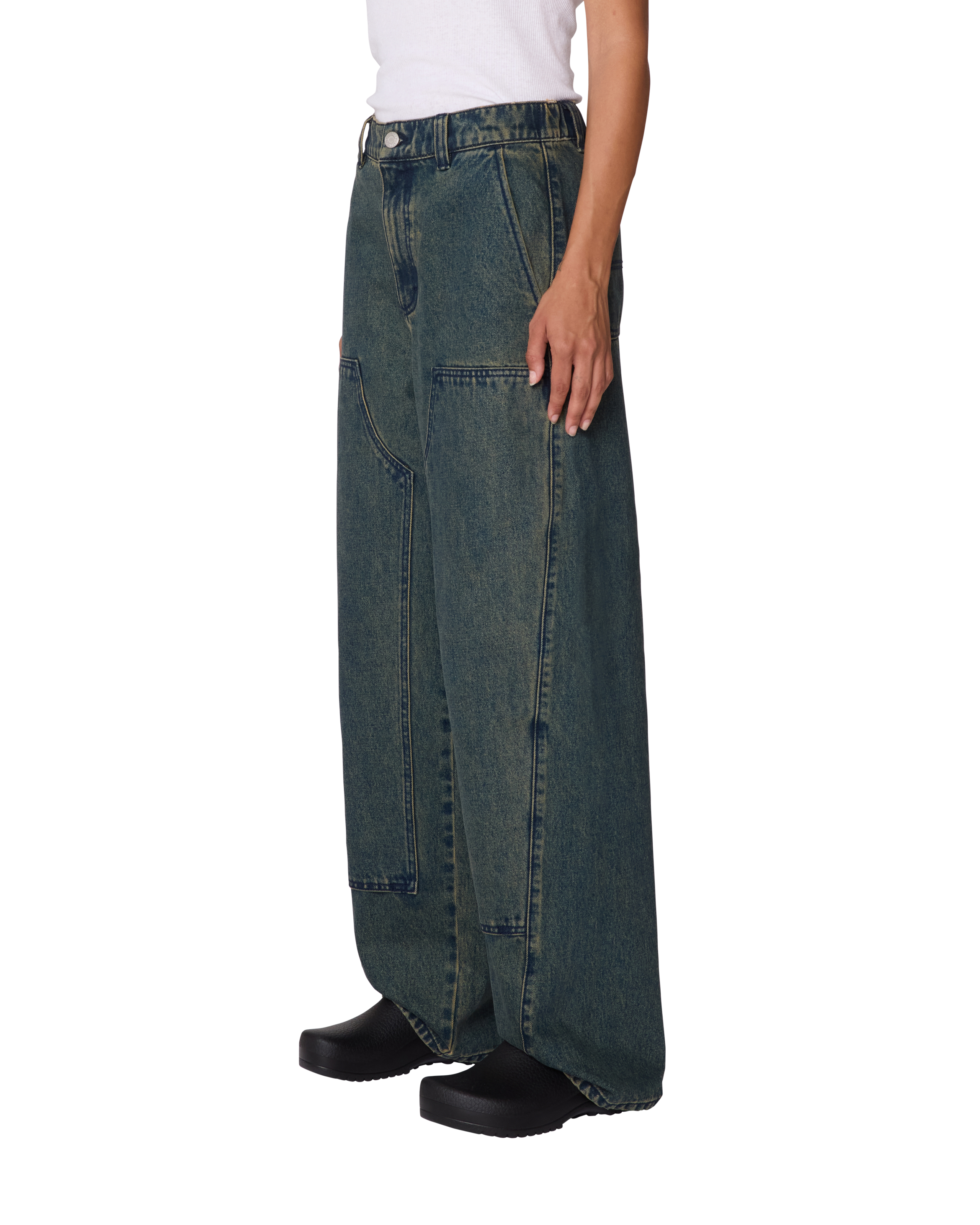 LEAH III BAGGY DBL KNEE DENIM
