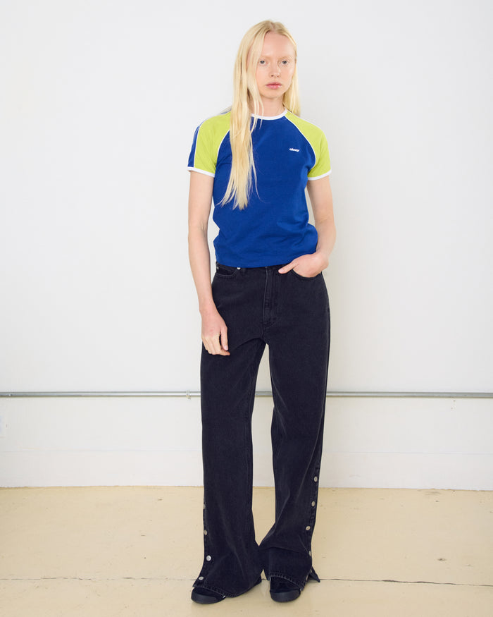 PENELOPE SIDE SNAP DENIM - alternate view