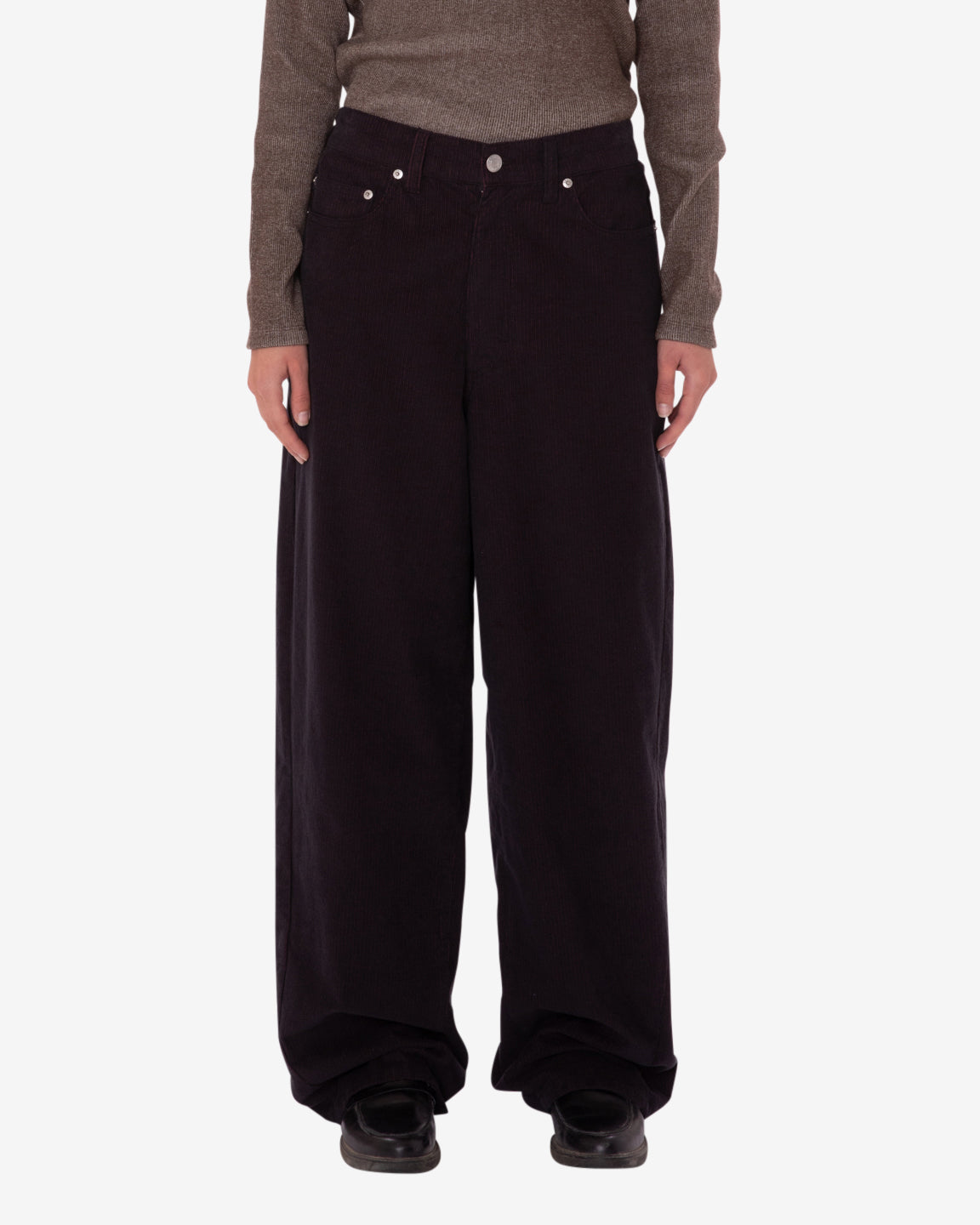 LEAH BAGGY 2-TONE CORD PANT