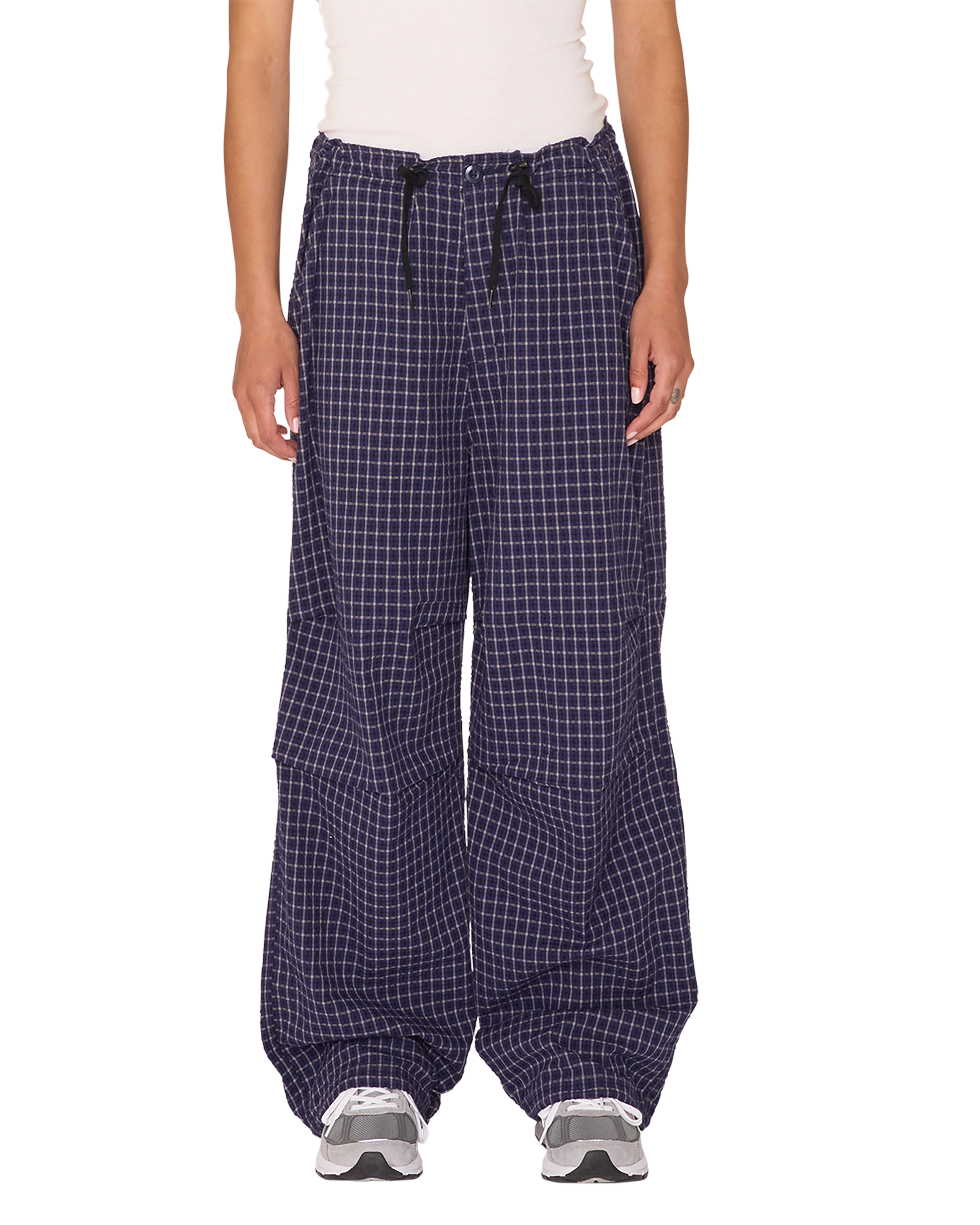 obey circa parachute pant blue multi