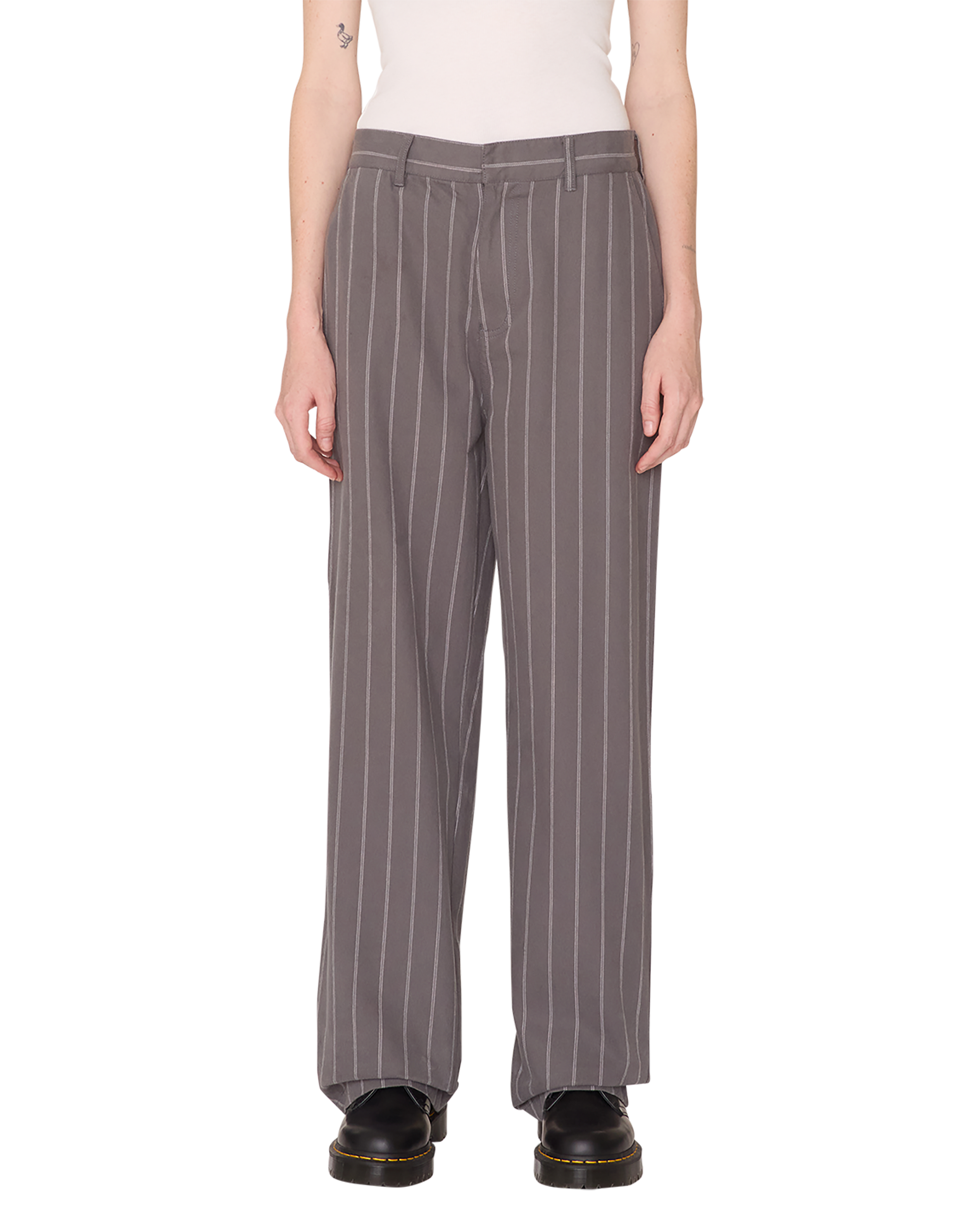 obey mystery stripe carpenter pant dark grey multi