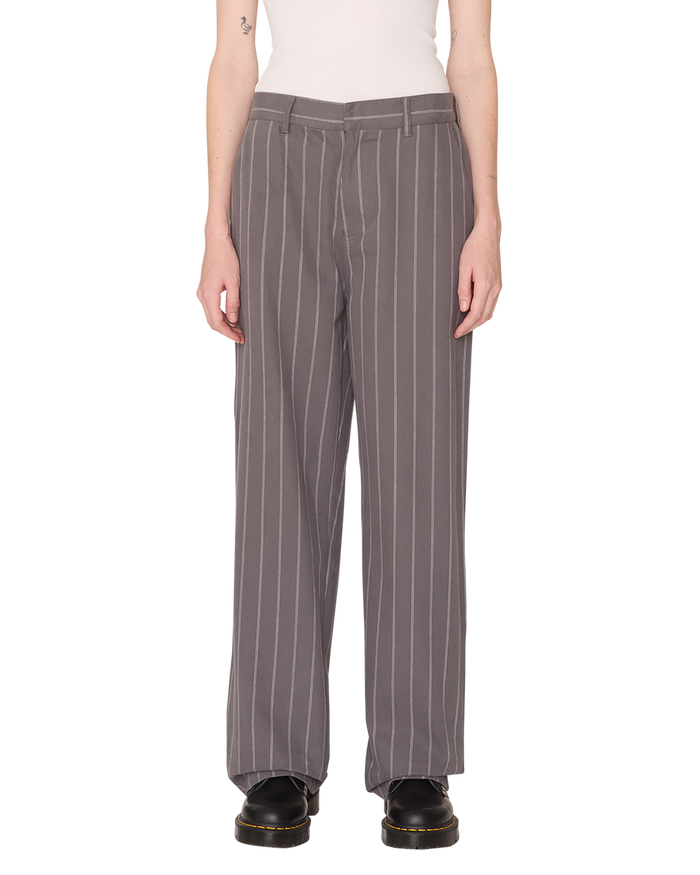 obey mystery stripe carpenter pant dark grey multi