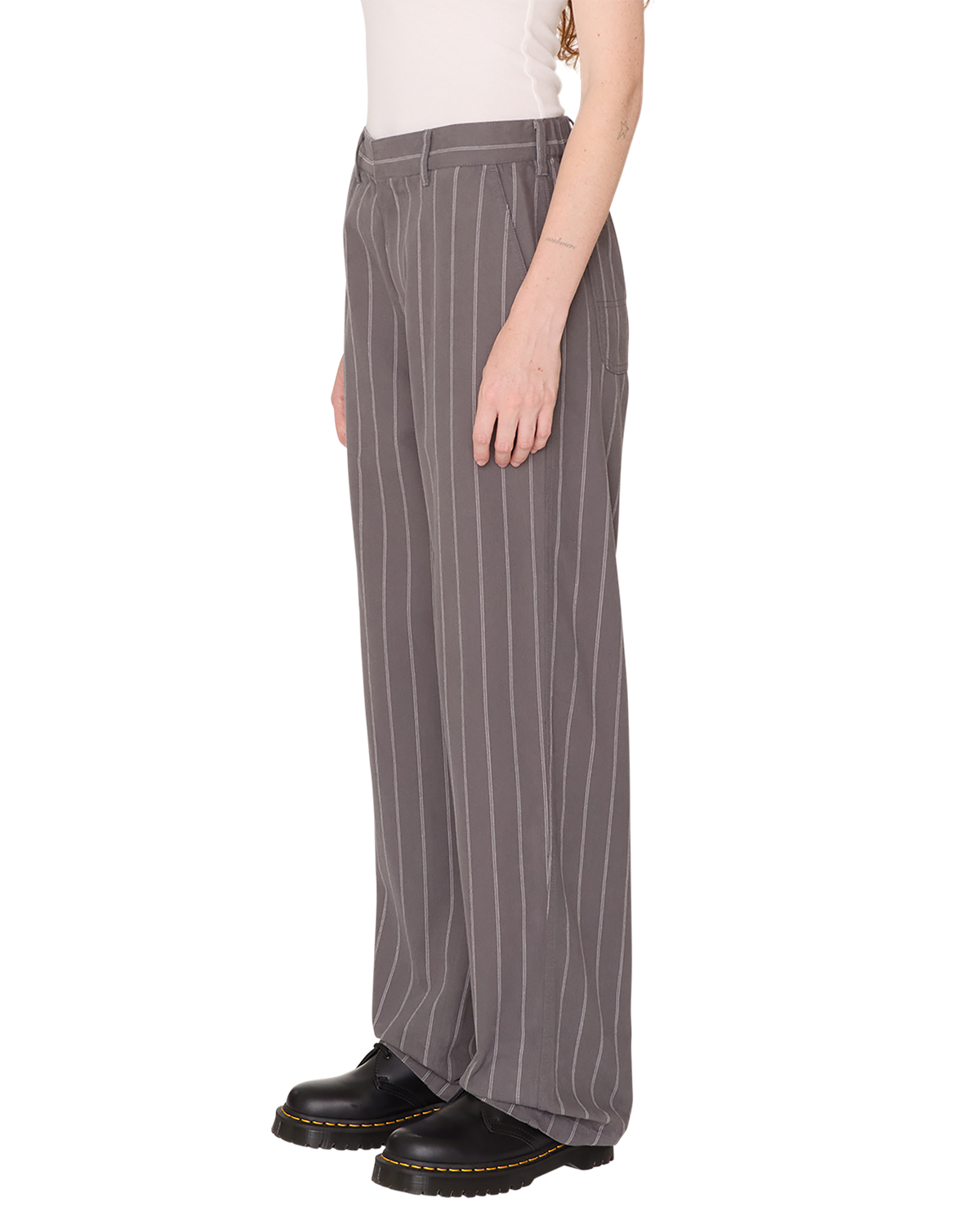 obey mystery stripe carpenter pant dark grey multi