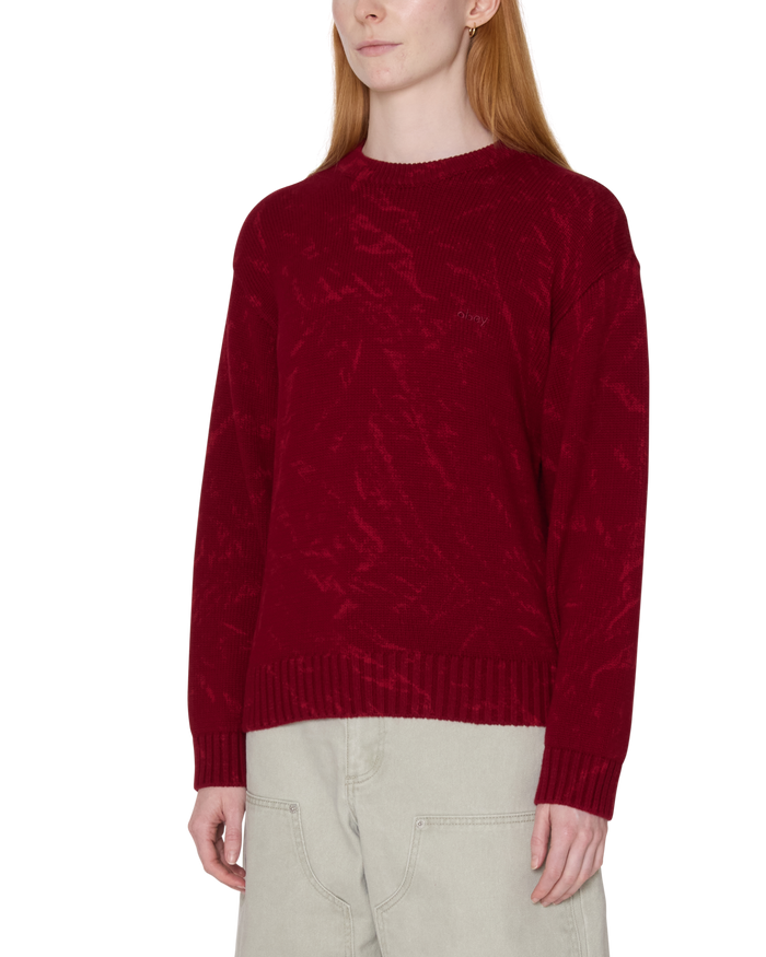 obey-juni-crew-sweater-wine - alternate view