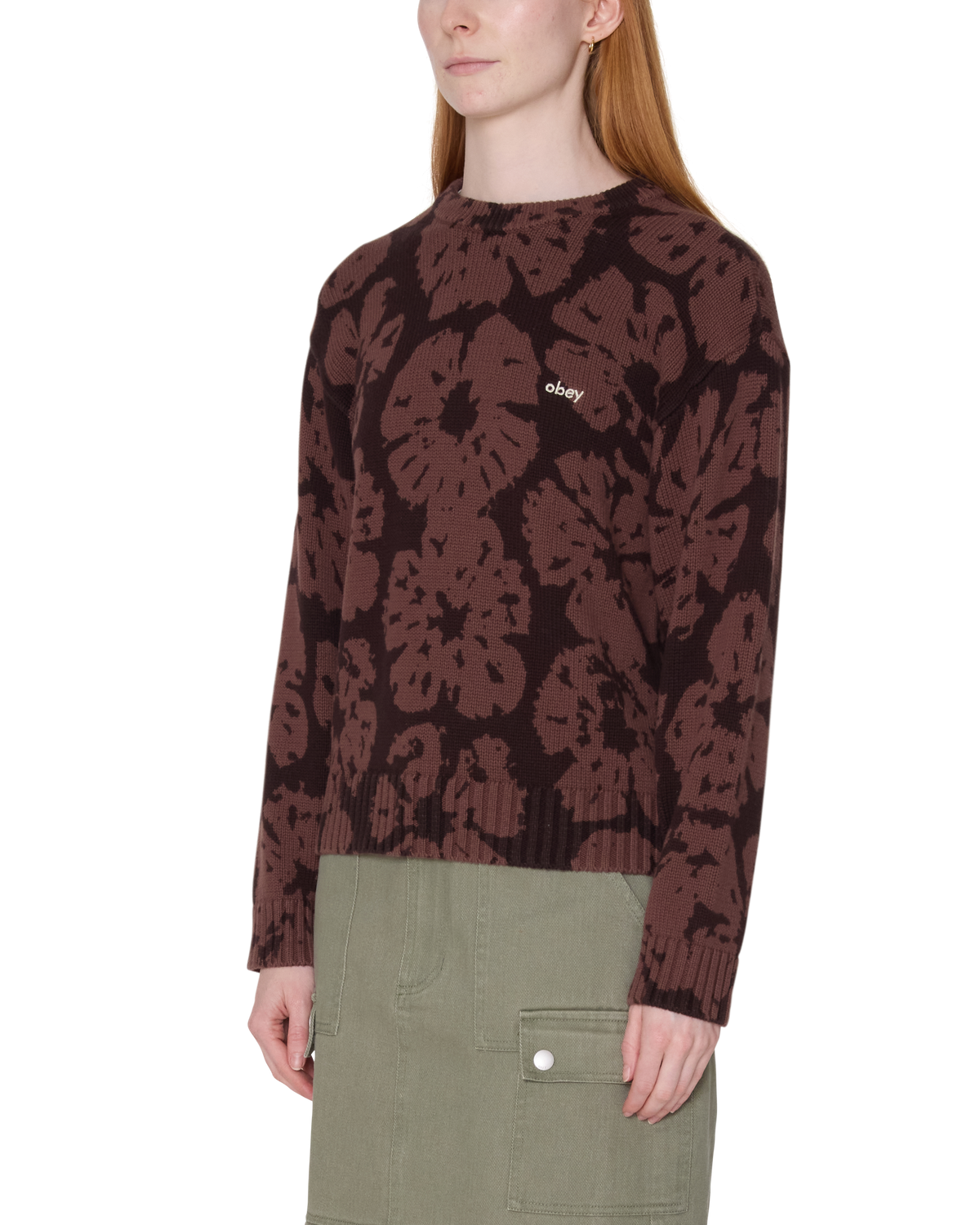 obey-blossom-printed-crew-sweater-brown-multi