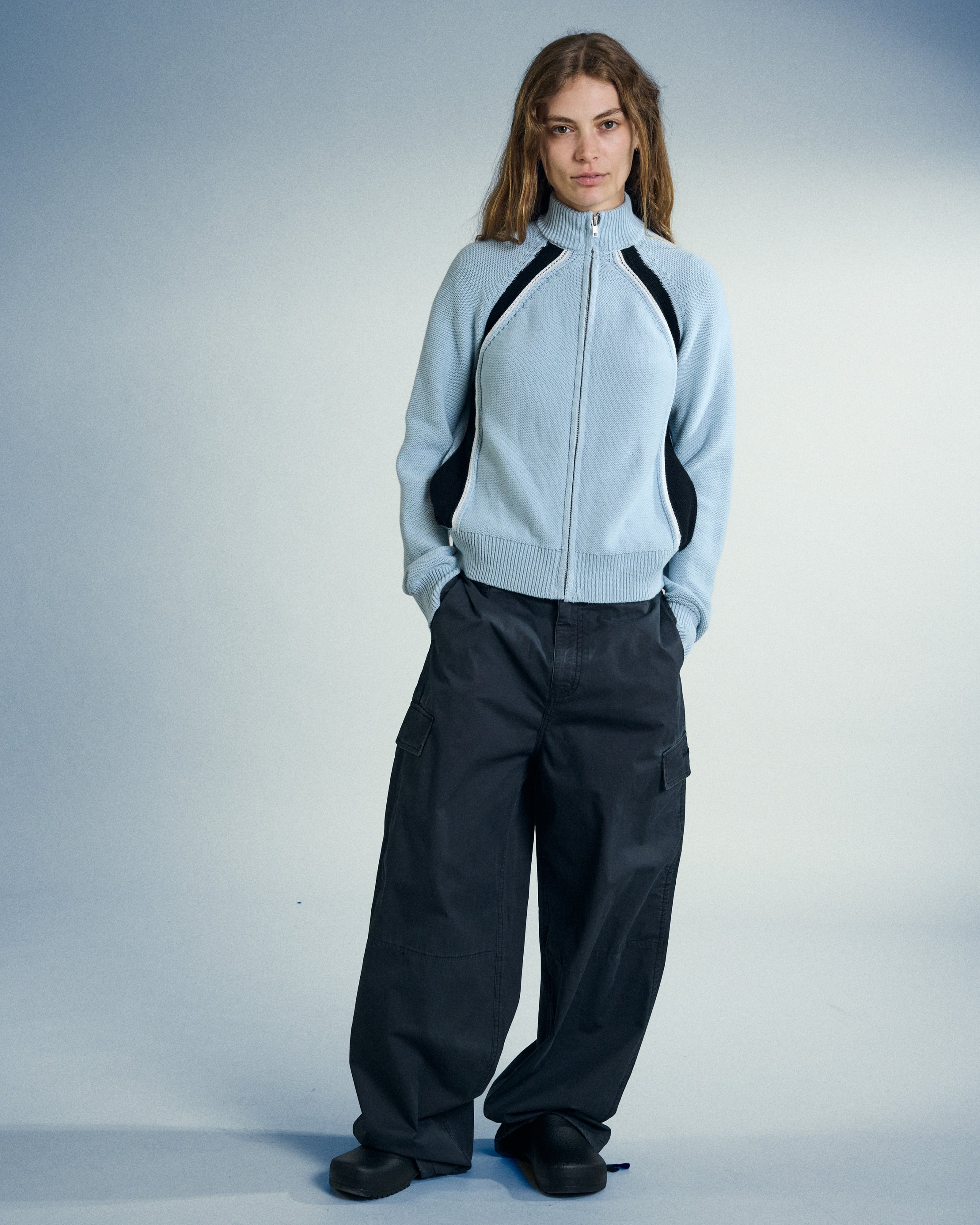 LIZZIE ZIP MOCK SWEATER