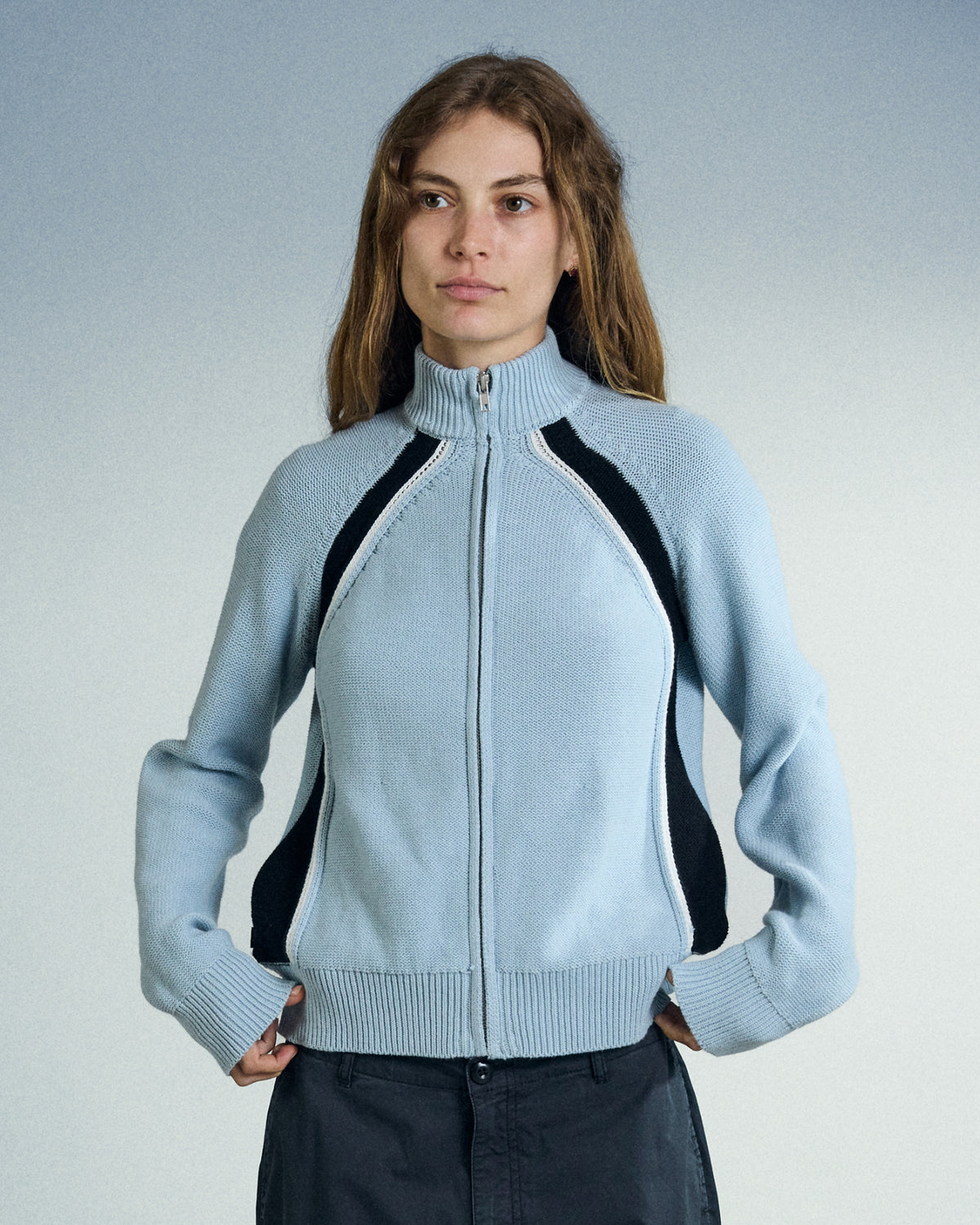 LIZZIE ZIP MOCK SWEATER