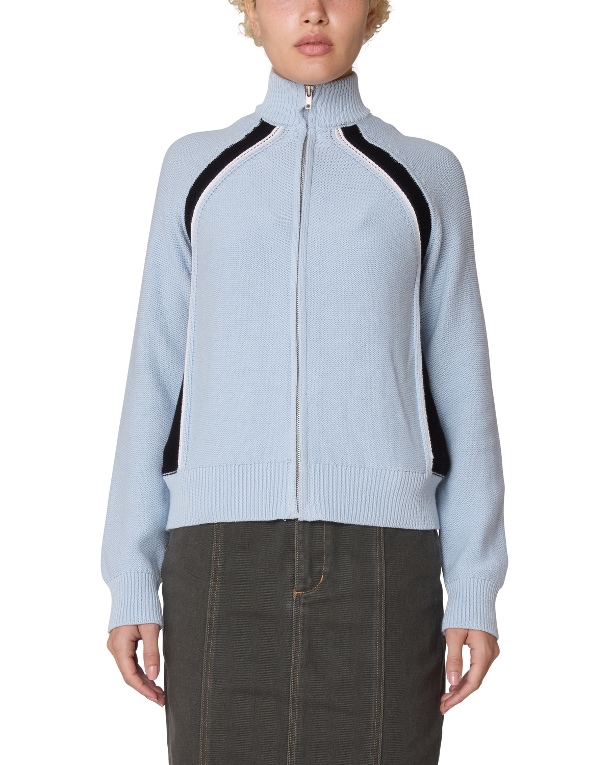 LIZZIE ZIP MOCK SWEATER