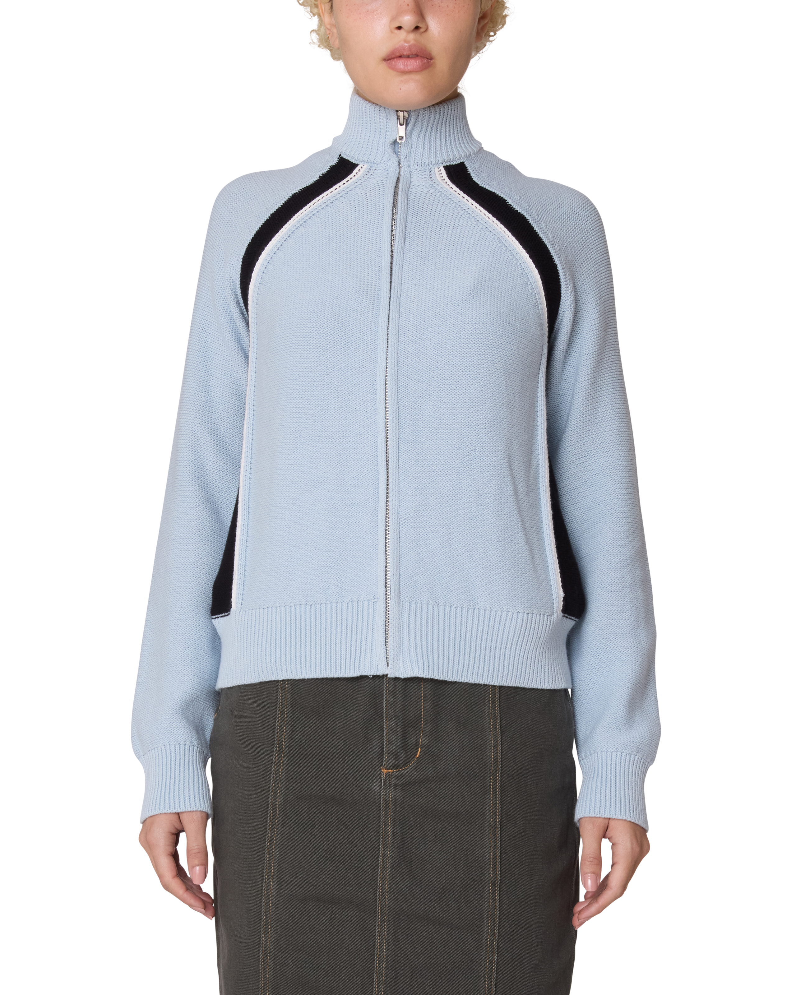 LIZZIE ZIP MOCK SWEATER