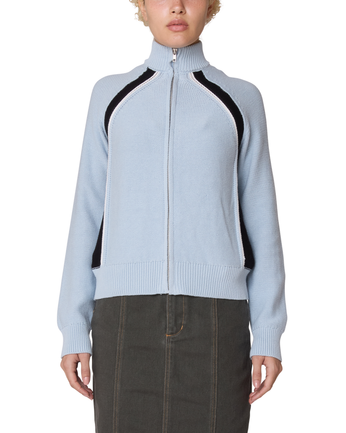 LIZZIE ZIP MOCK SWEATER