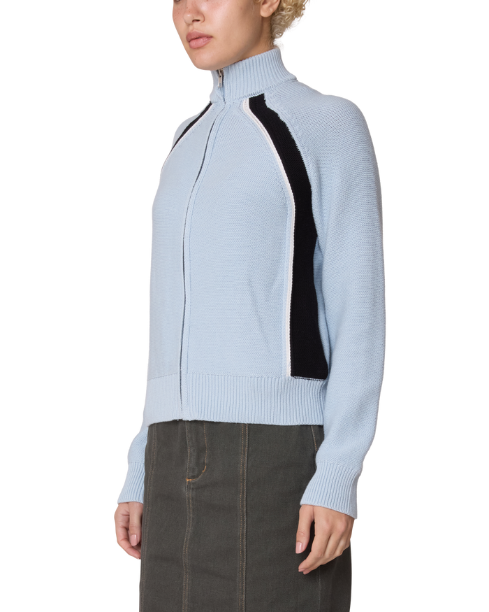 LIZZIE ZIP MOCK SWEATER