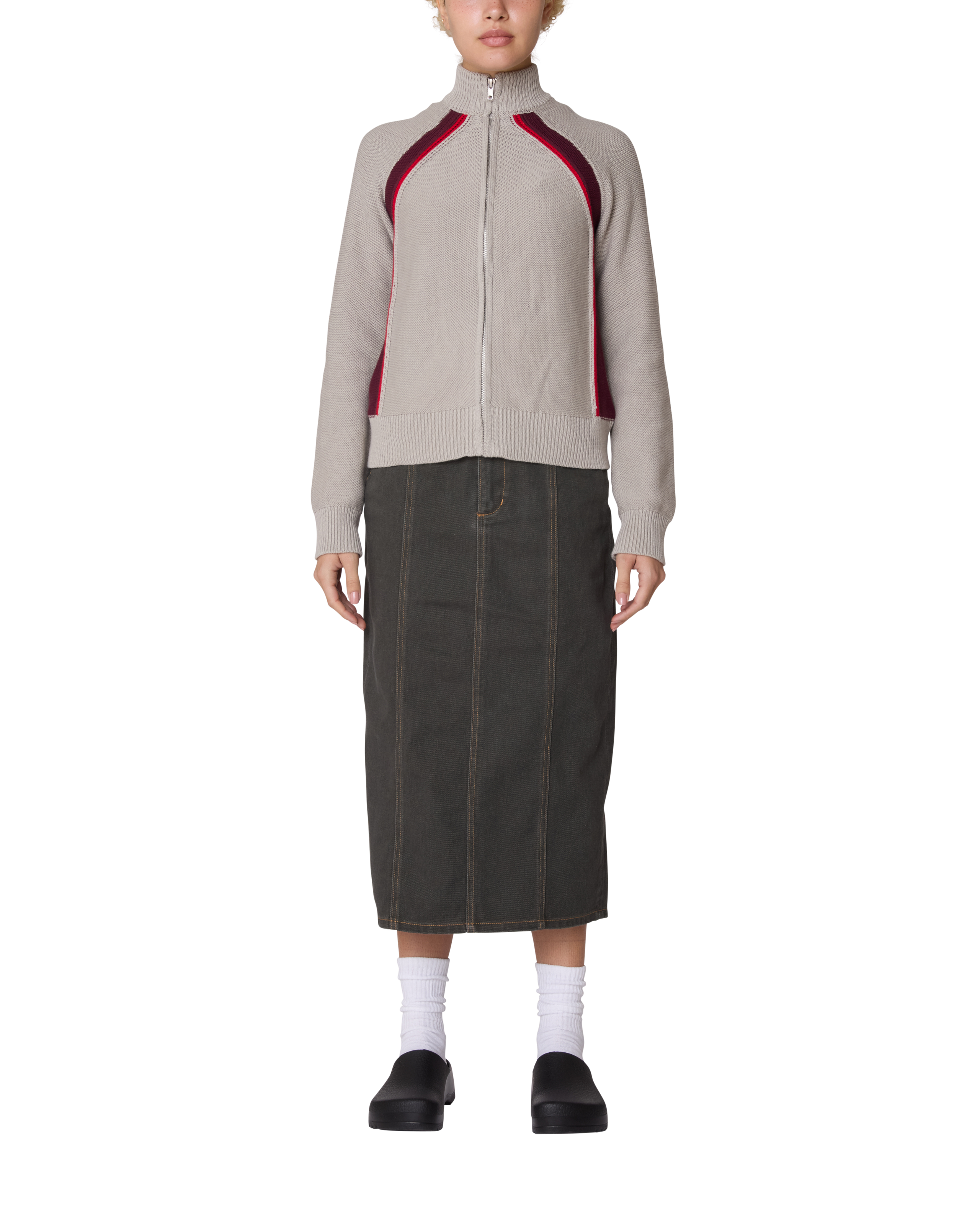 LIZZIE ZIP MOCK SWEATER