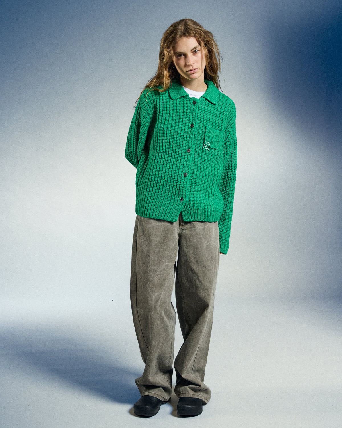 JULIAN BUTTON DOWN SWEATER