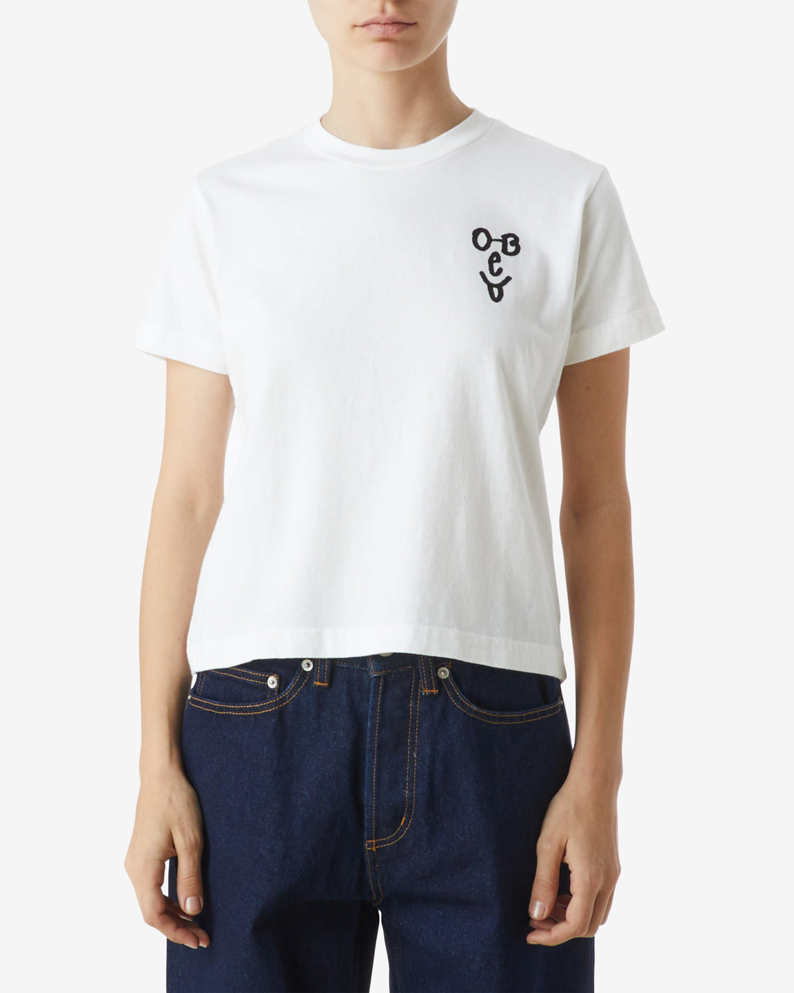 obey type face kaylin t shirt white