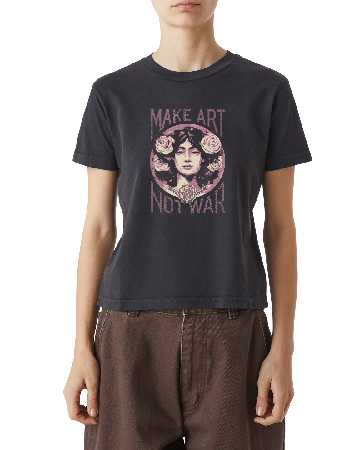 MAKE ART NOT WAR II KAYLIN T-SHIRT Black