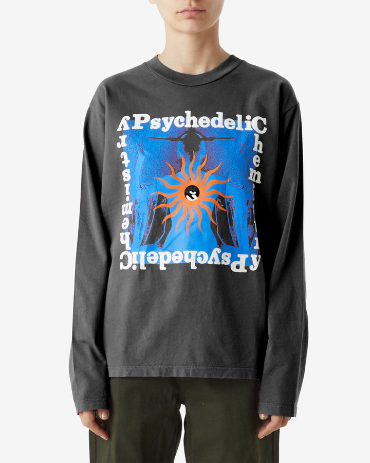 PSYCHEDELIC CHEMISTRY PIGMENT LS T-SHIRT PIGMENT BLACK